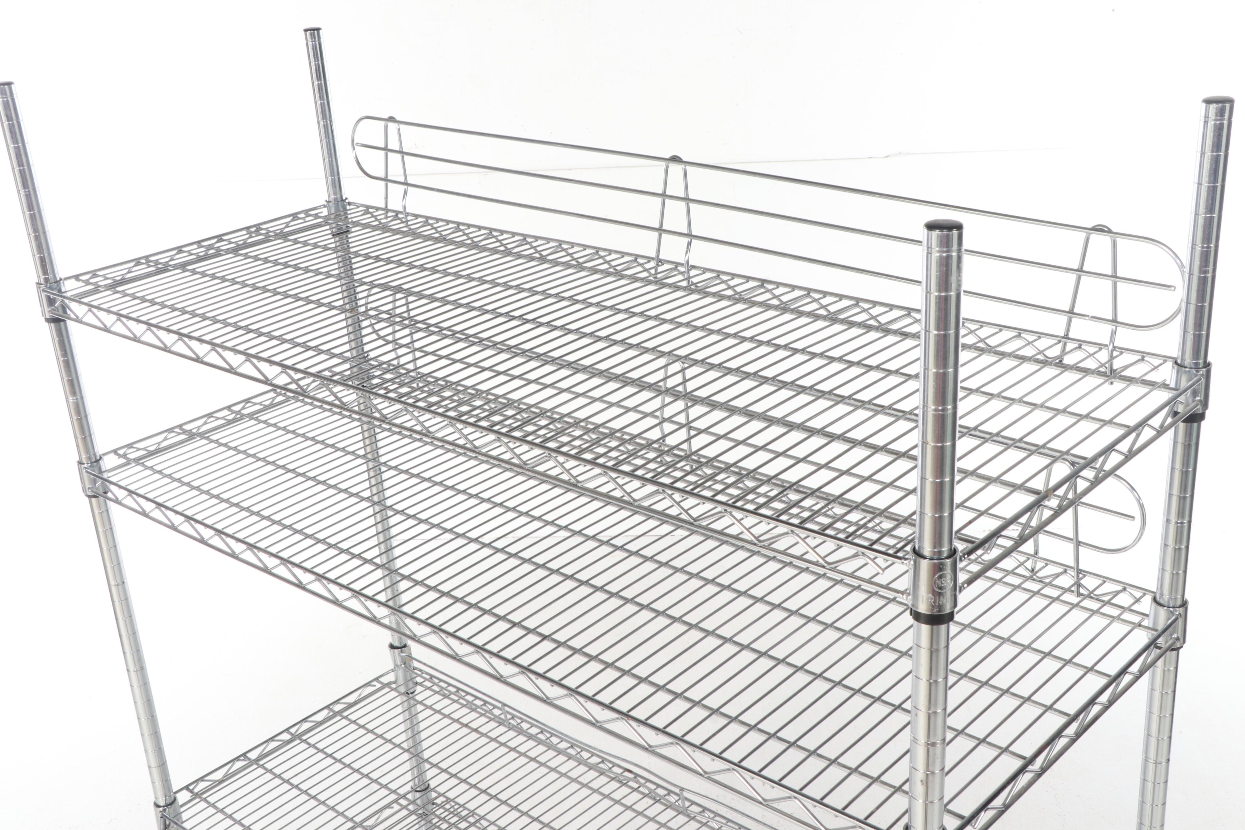 Trinity Chromed Steel Six-Tier Rolling Rack