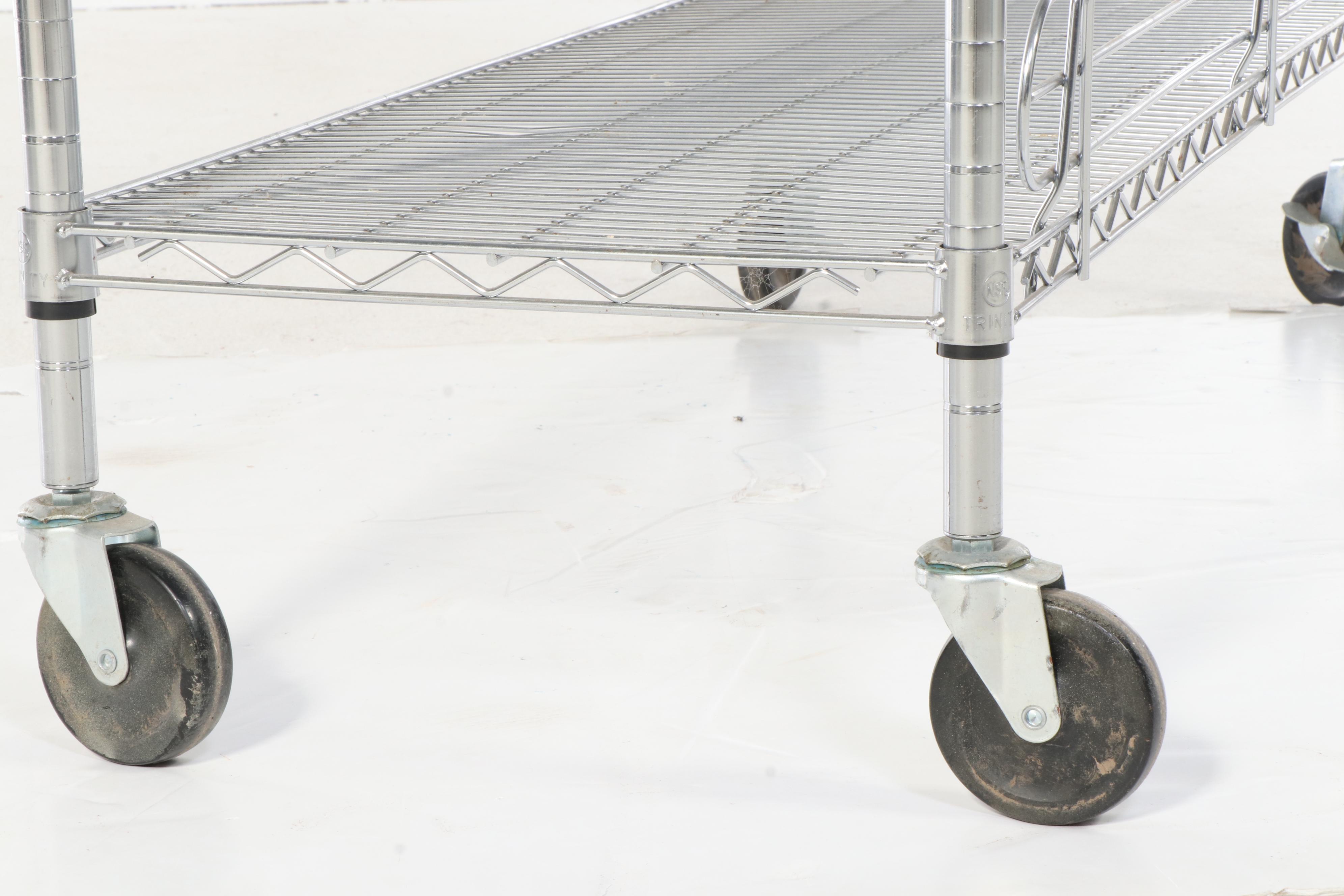 Trinity Chromed Steel Six-Tier Rolling Rack