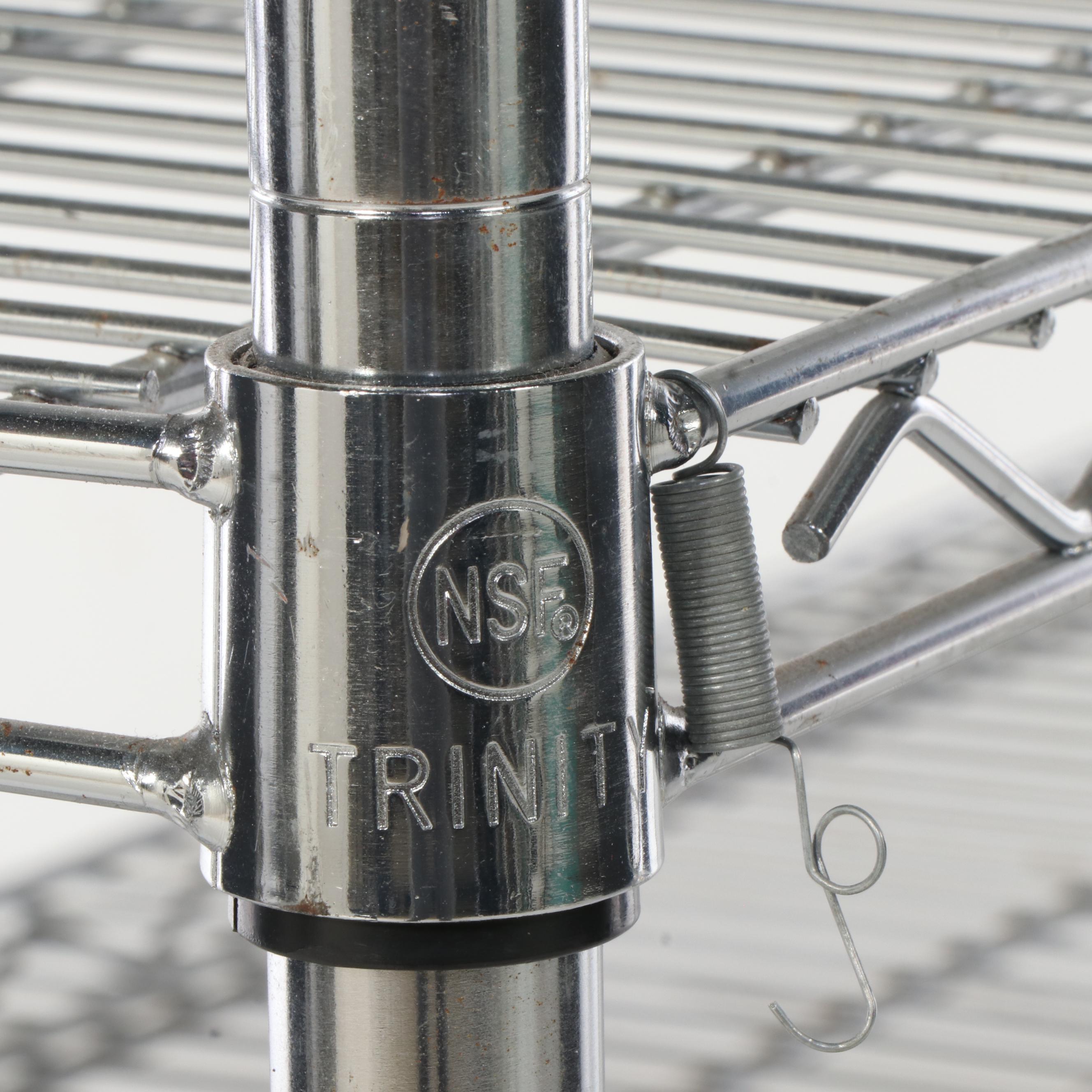 Trinity Chromed Steel Six-Tier Rolling Rack