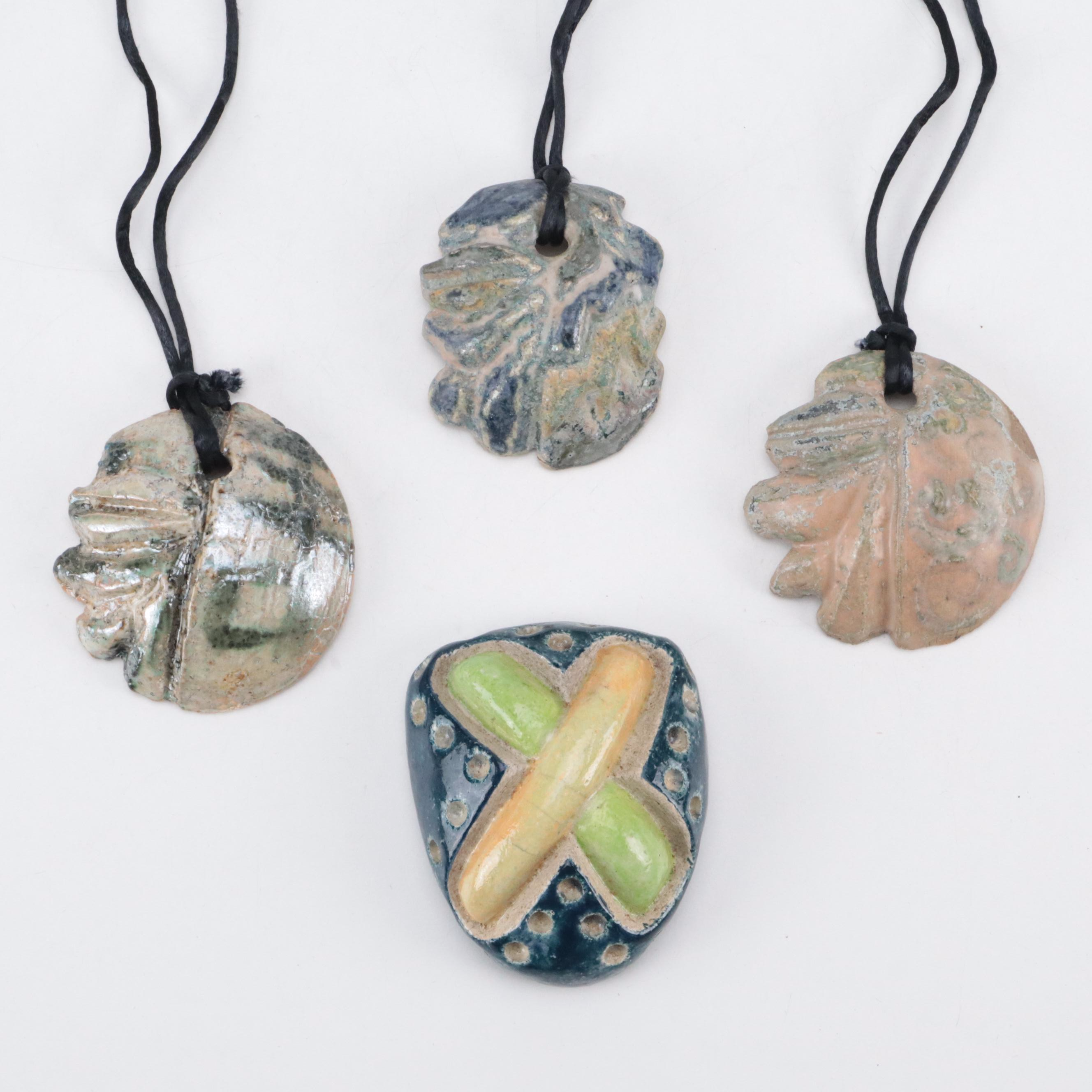Hand Built Studio Art Pottery Amulets