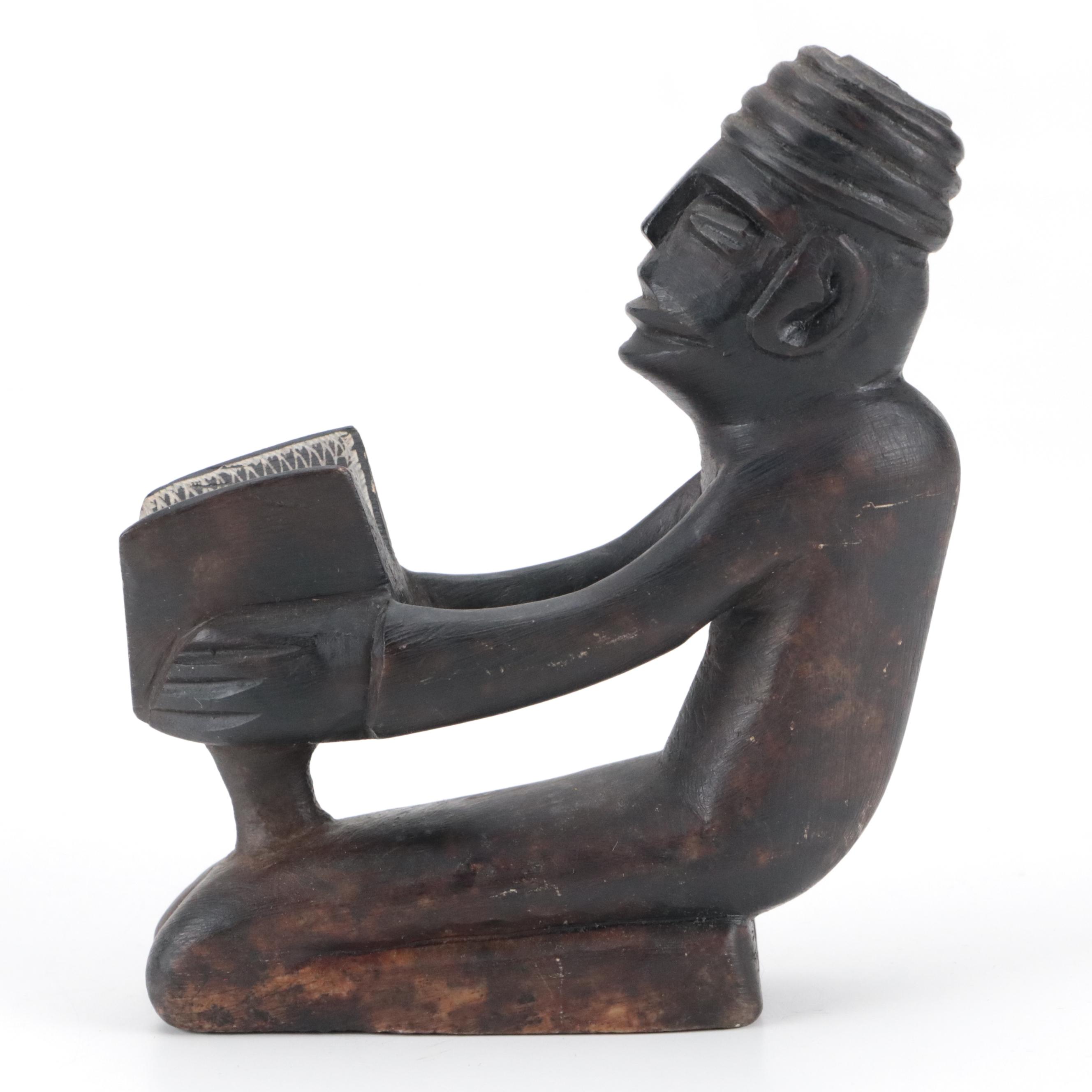 Horse Motif Enameled Brass Box with Moroccan Metal Figural Paperweight