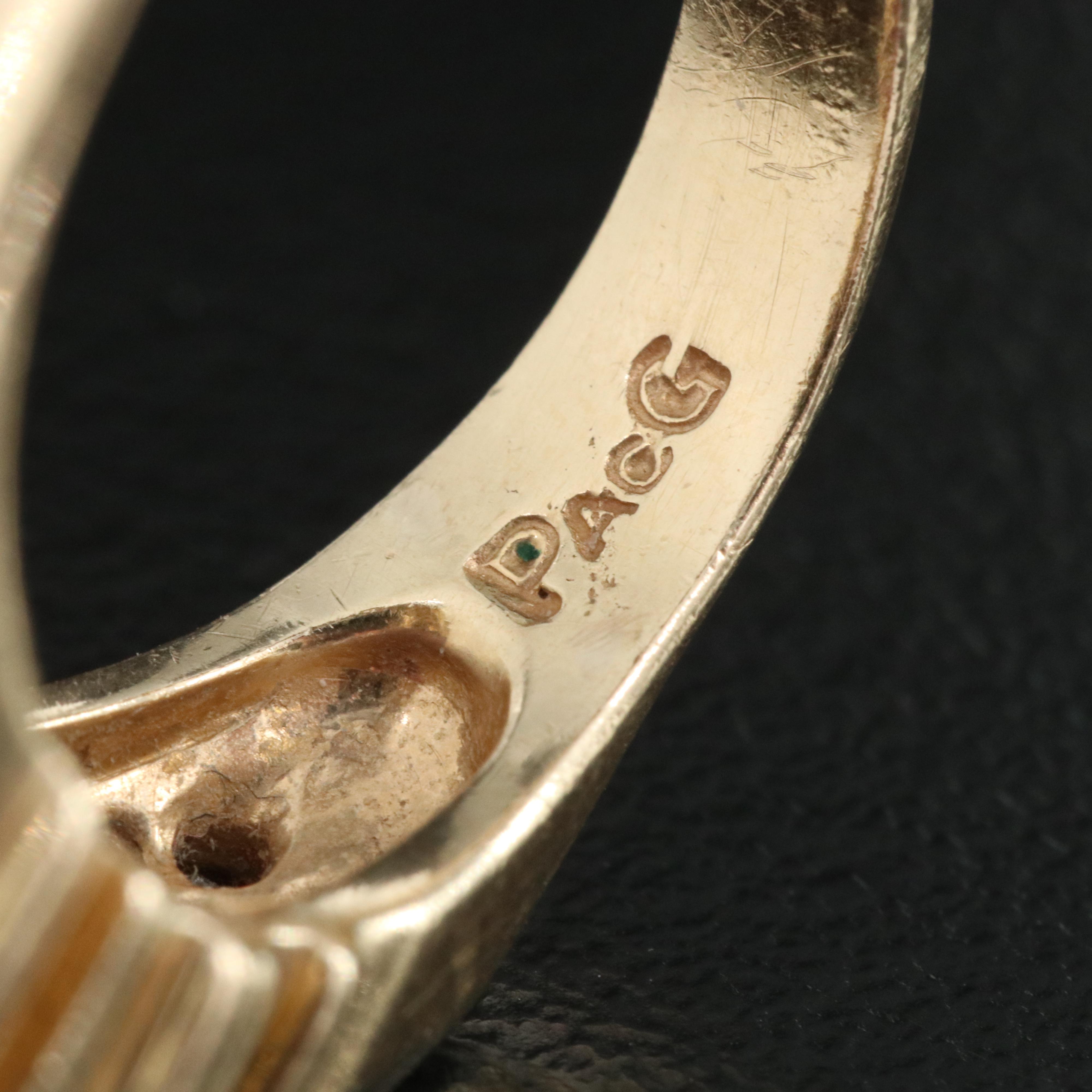 14K Garnet and Diamond Ring