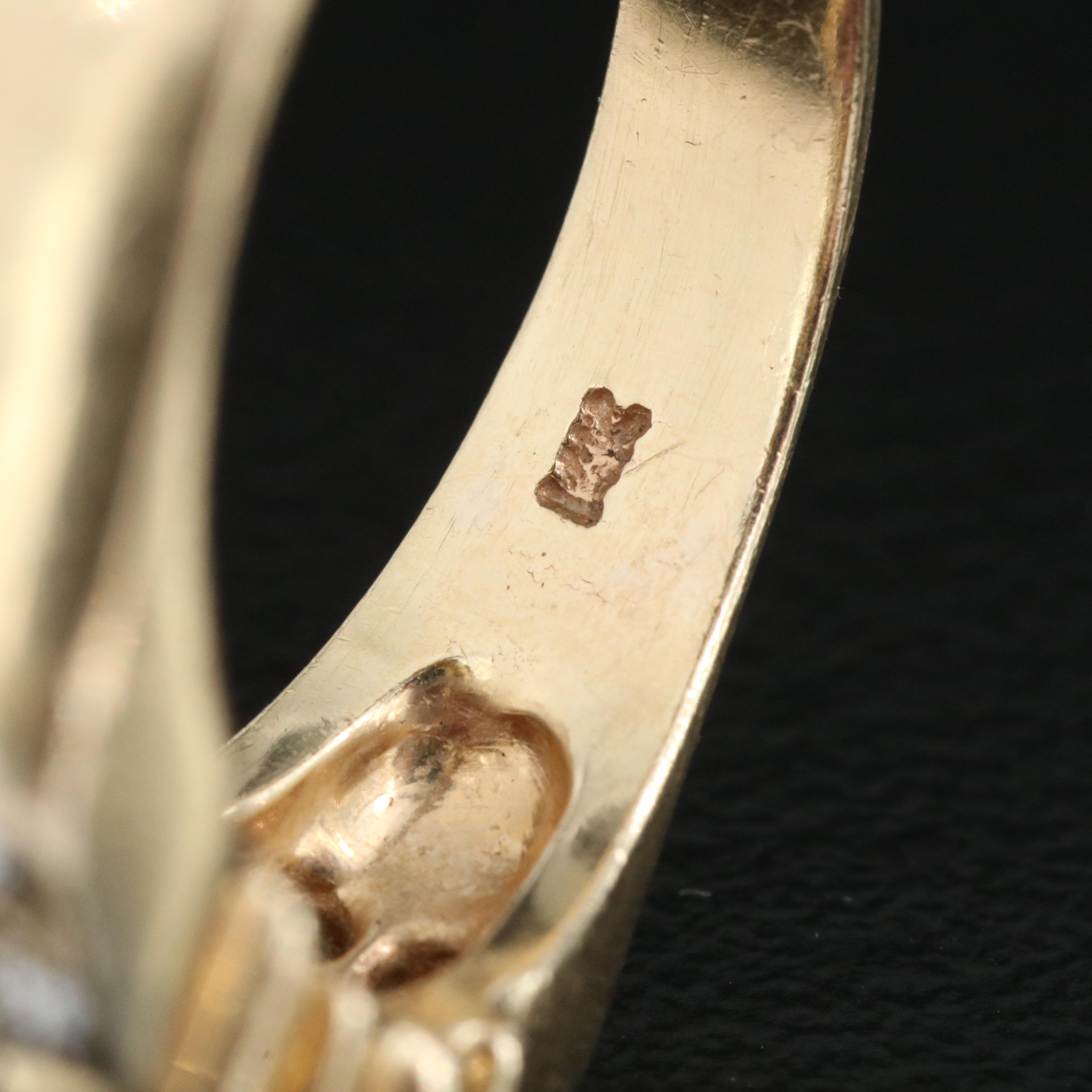 14K Garnet and Diamond Ring