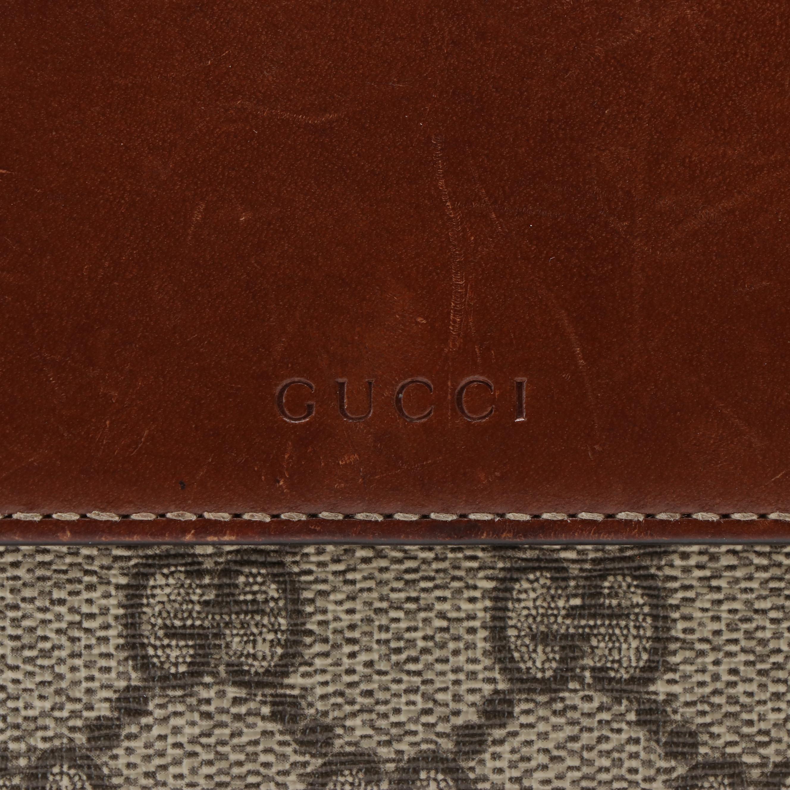 Gucci GG Supreme French Flap Bifold Wallet