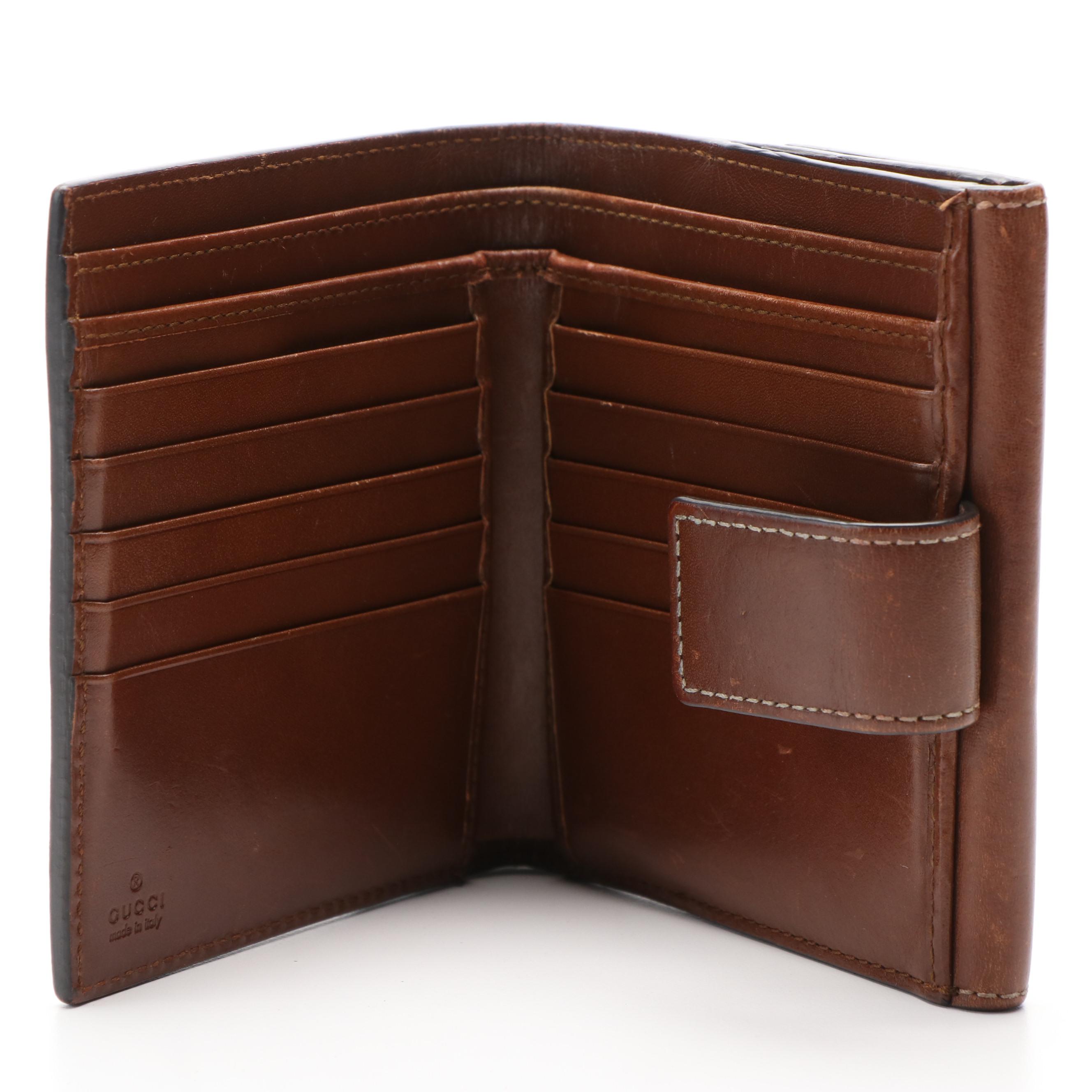 Gucci GG Supreme French Flap Bifold Wallet