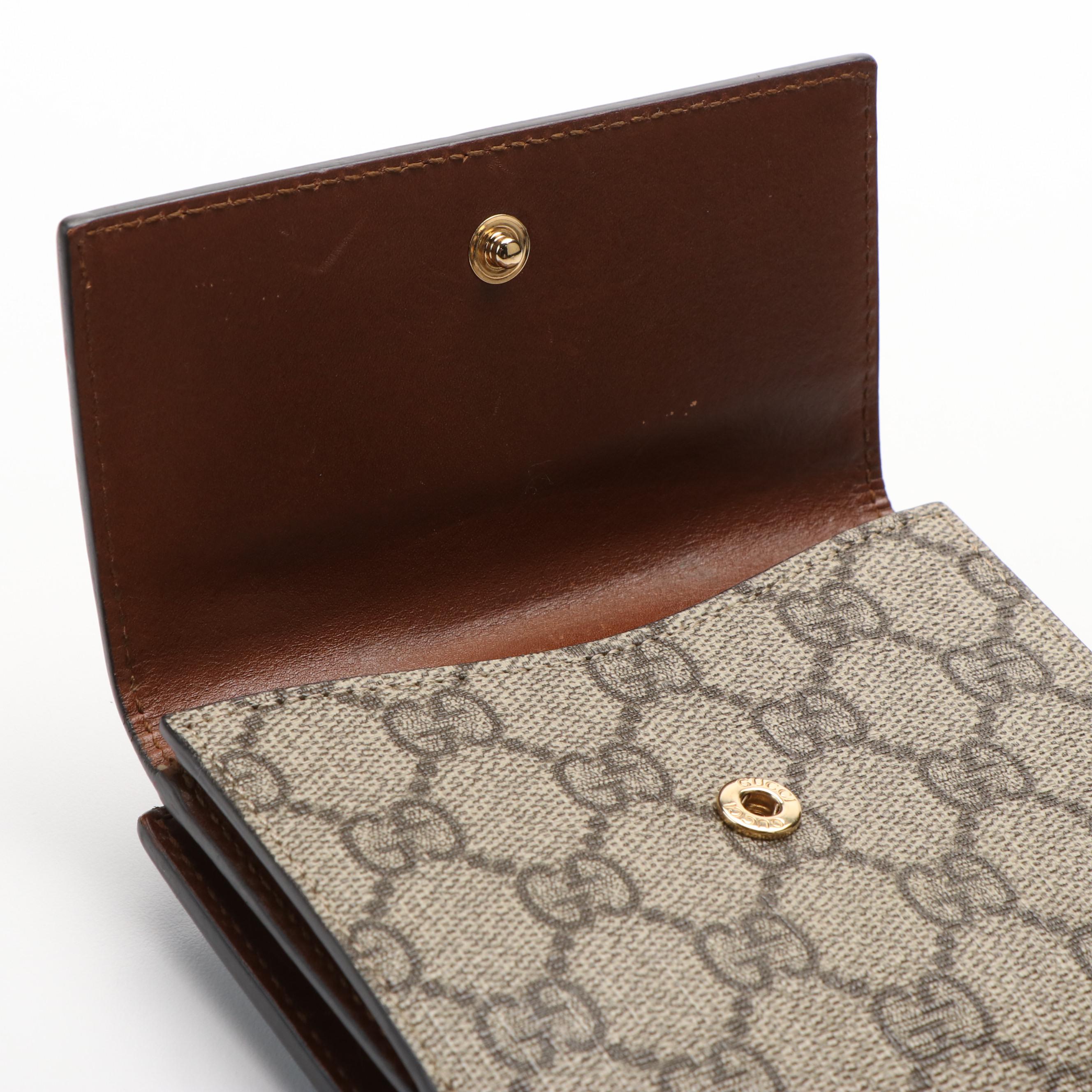 Gucci GG Supreme French Flap Bifold Wallet