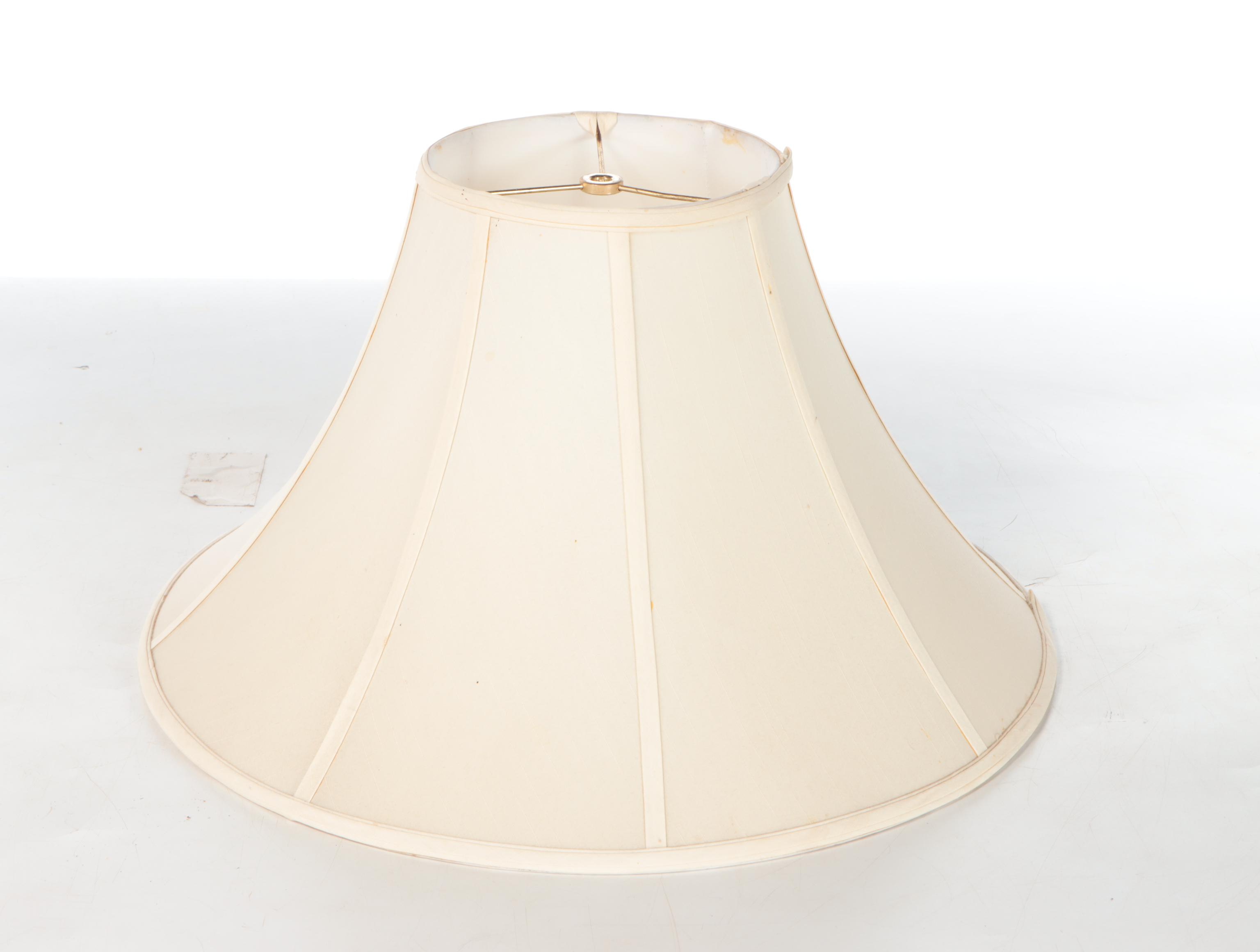 Brass Double Handle Table Lamp with Fabric Lampshade