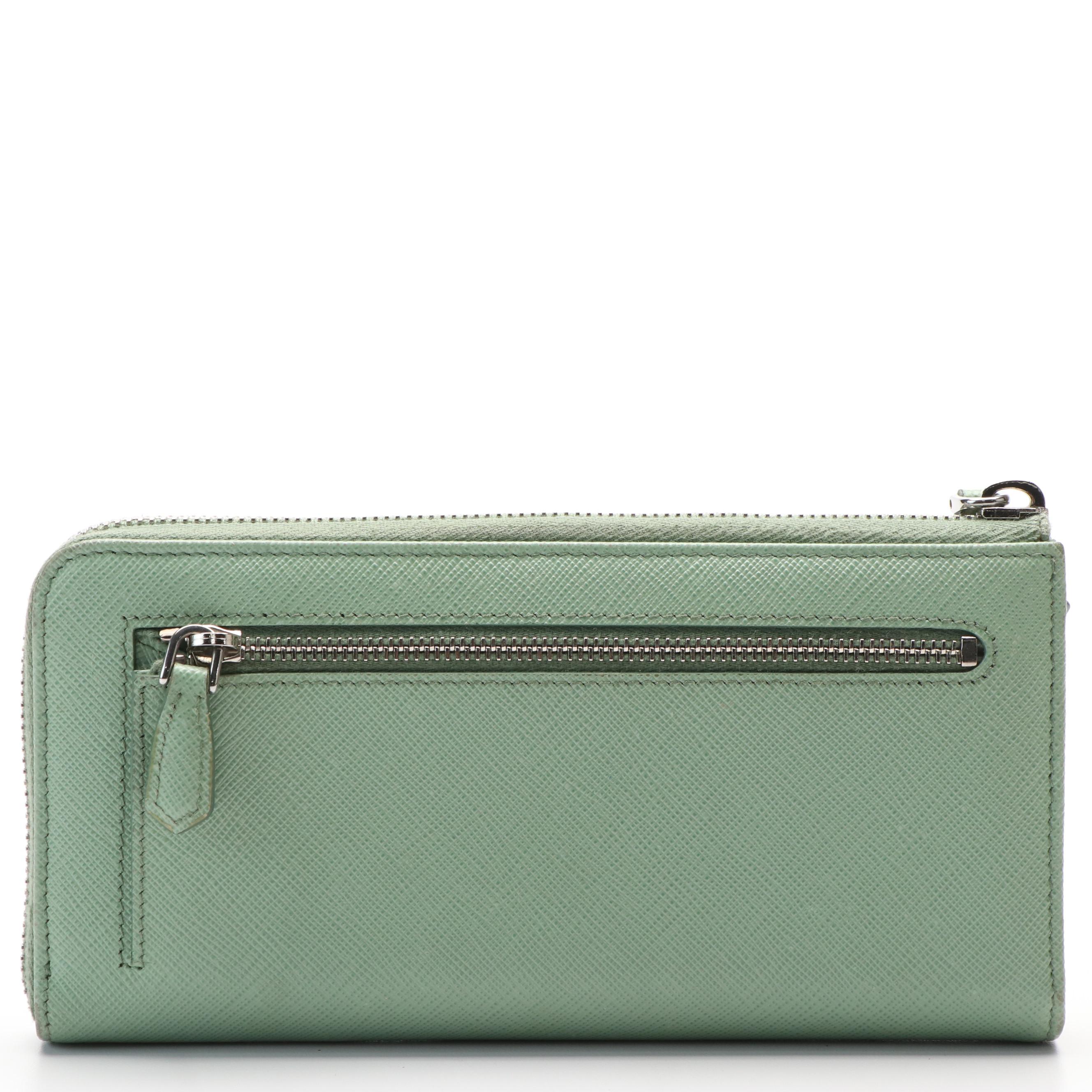 Prada Ribbon Continental Wallet in Saffiano Leather