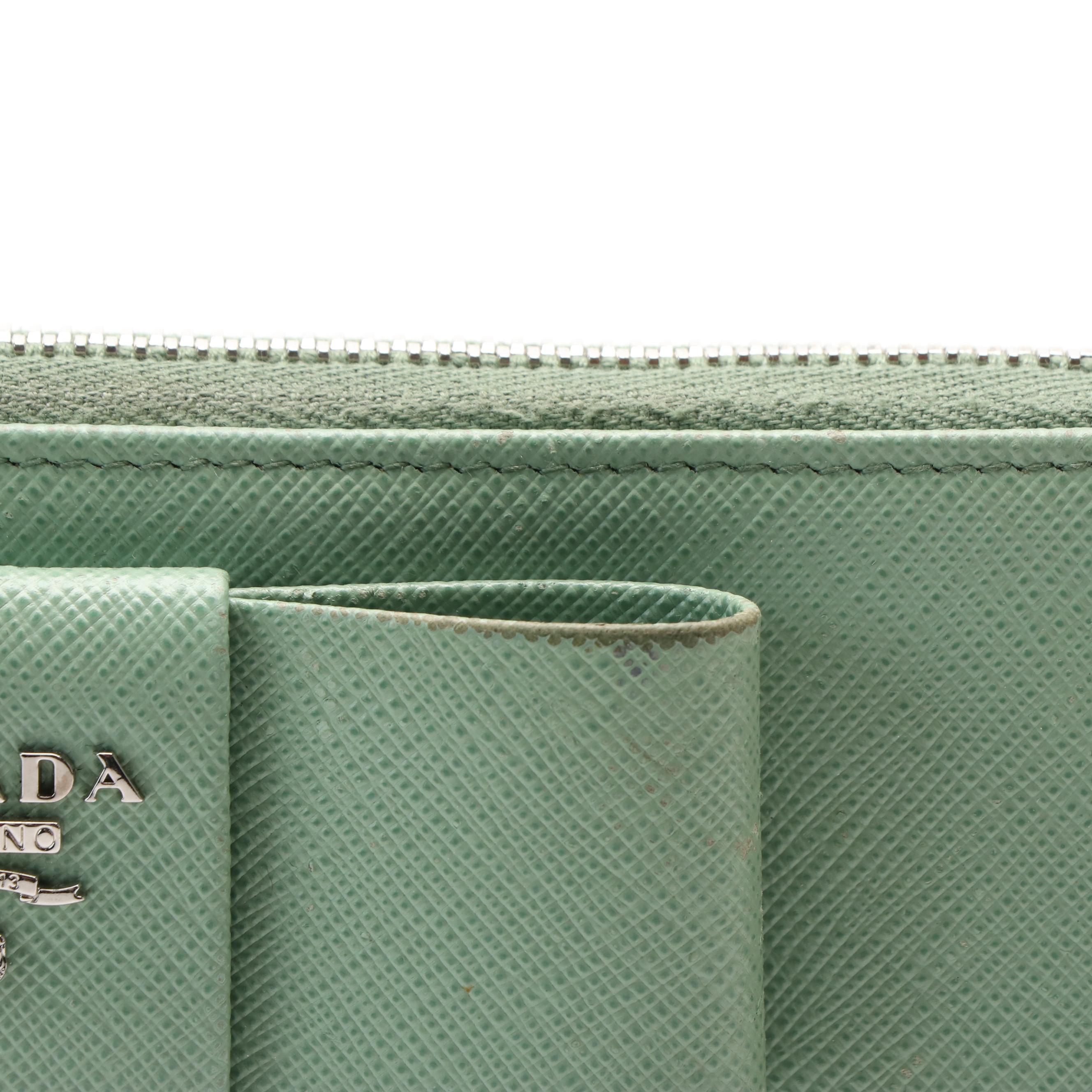 Prada Ribbon Continental Wallet in Saffiano Leather