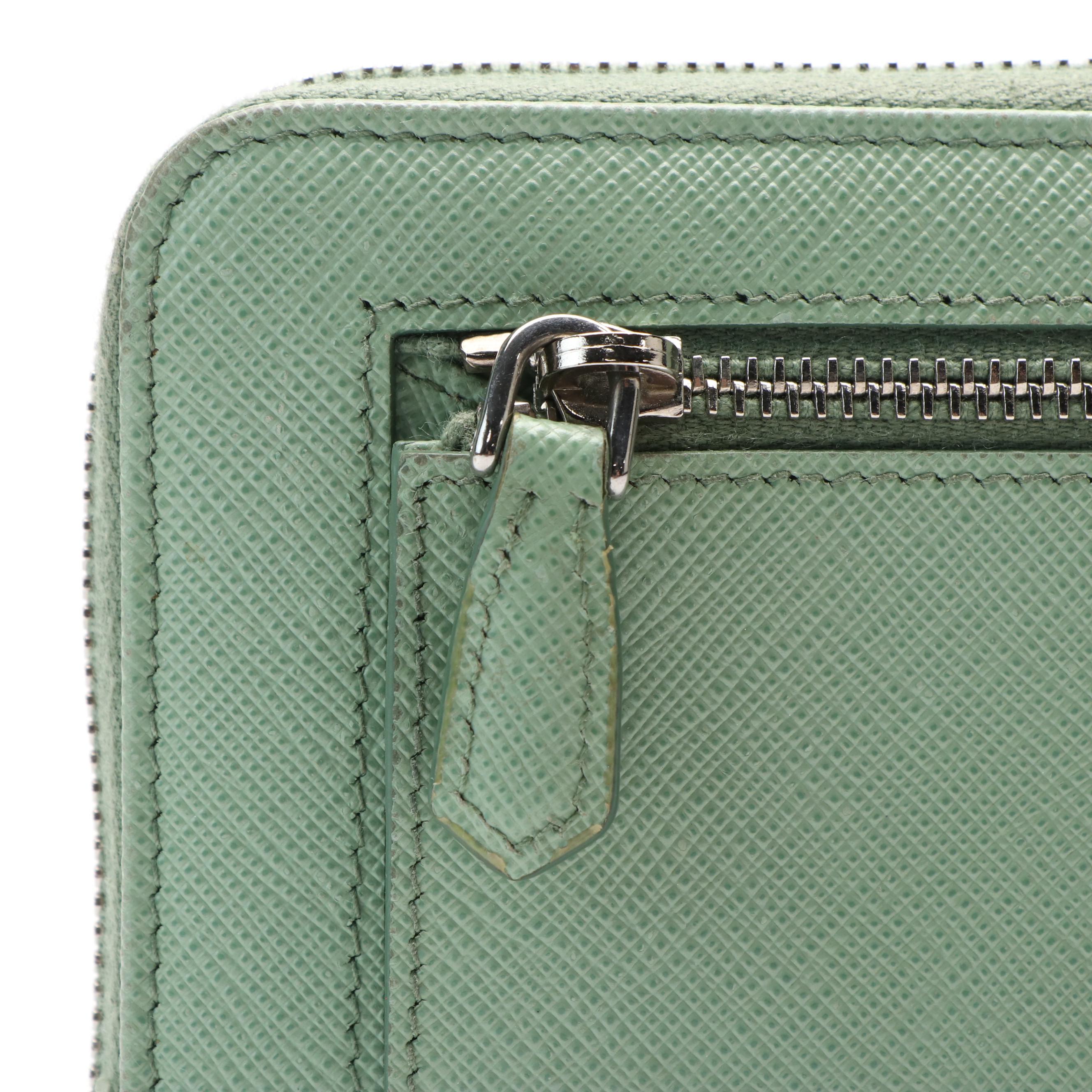 Prada Ribbon Continental Wallet in Saffiano Leather