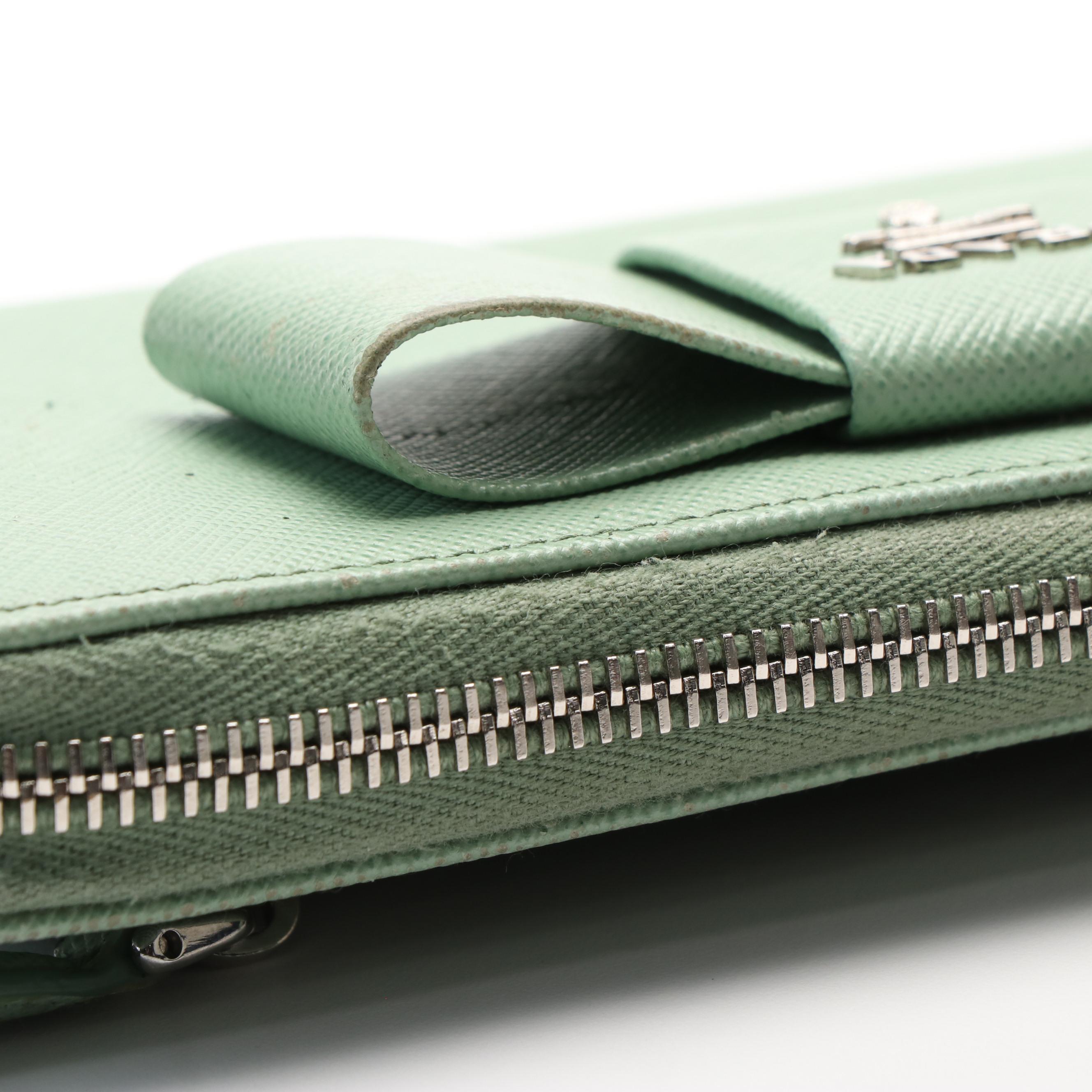 Prada Ribbon Continental Wallet in Saffiano Leather