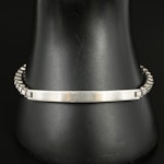 Tiffany & Co. Sterling Venetian Box Link ID Bracelet
