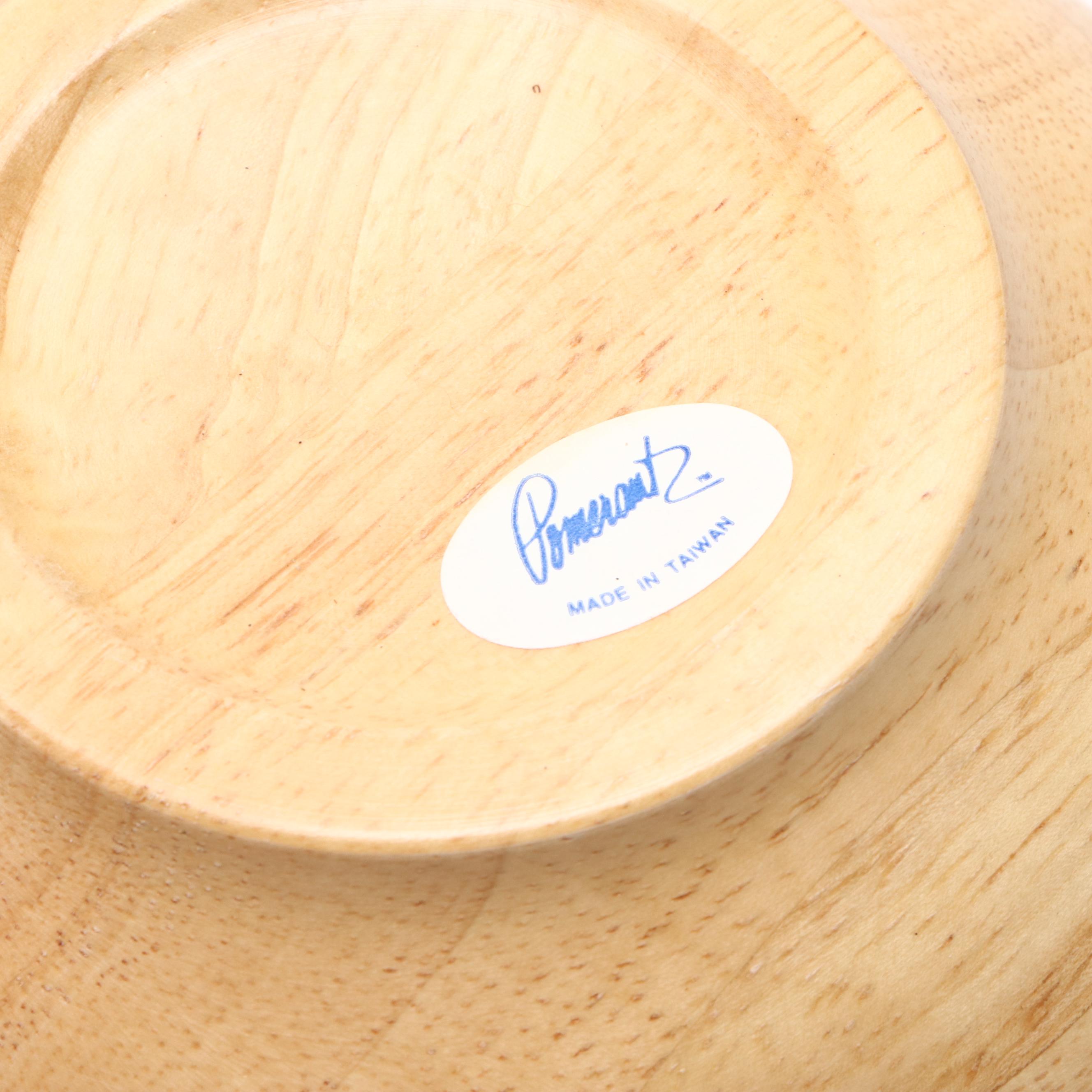 Pomerantz Wood Turned Bowls, Mid to Late 20th Century