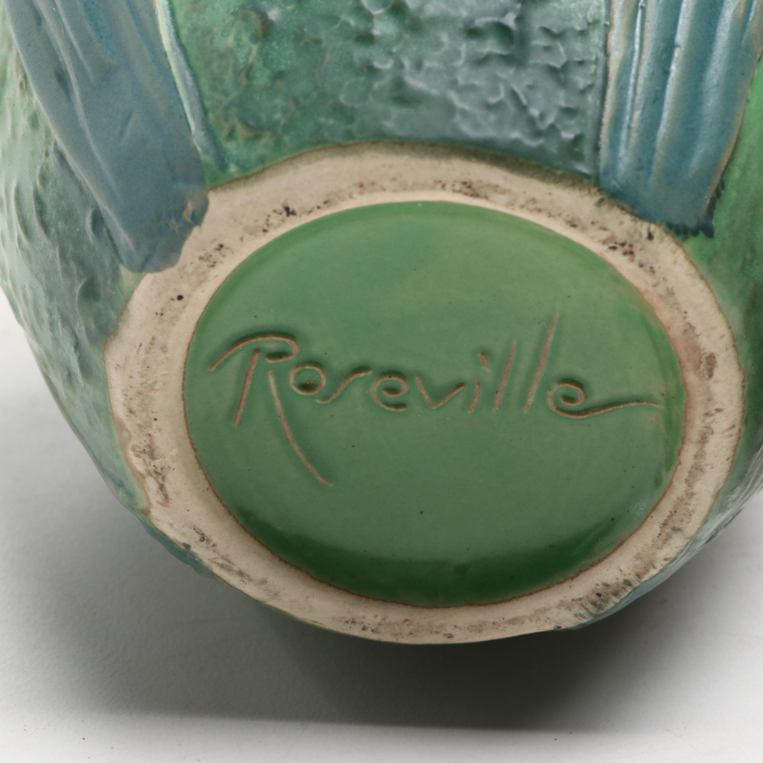 McCoy Tulip Pair Vase with Other Roseville and McCoy Art Pottery, Mid-20th