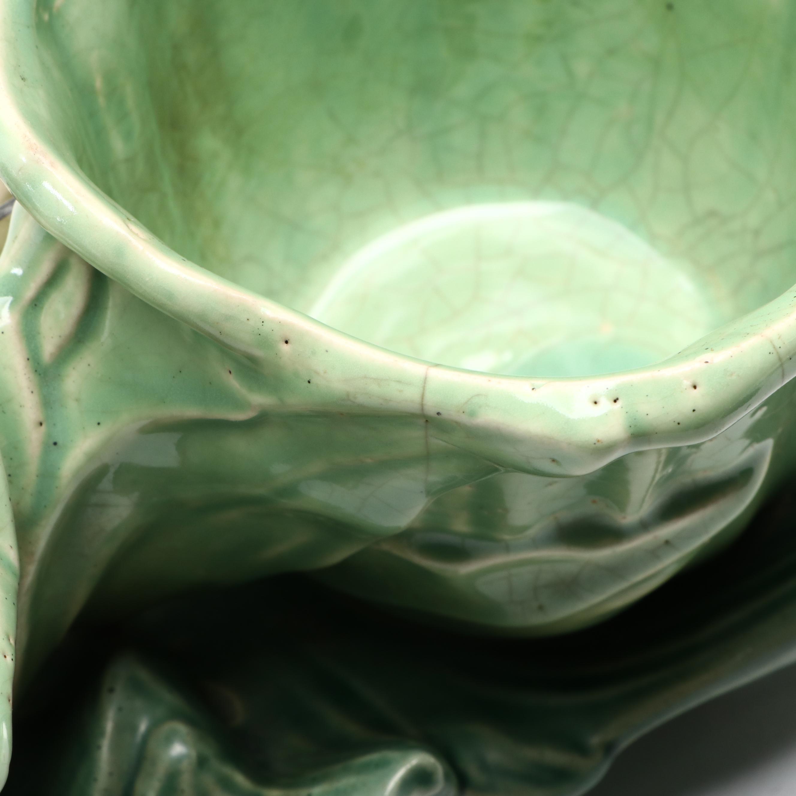 McCoy Tulip Pair Vase with Other Roseville and McCoy Art Pottery, Mid-20th