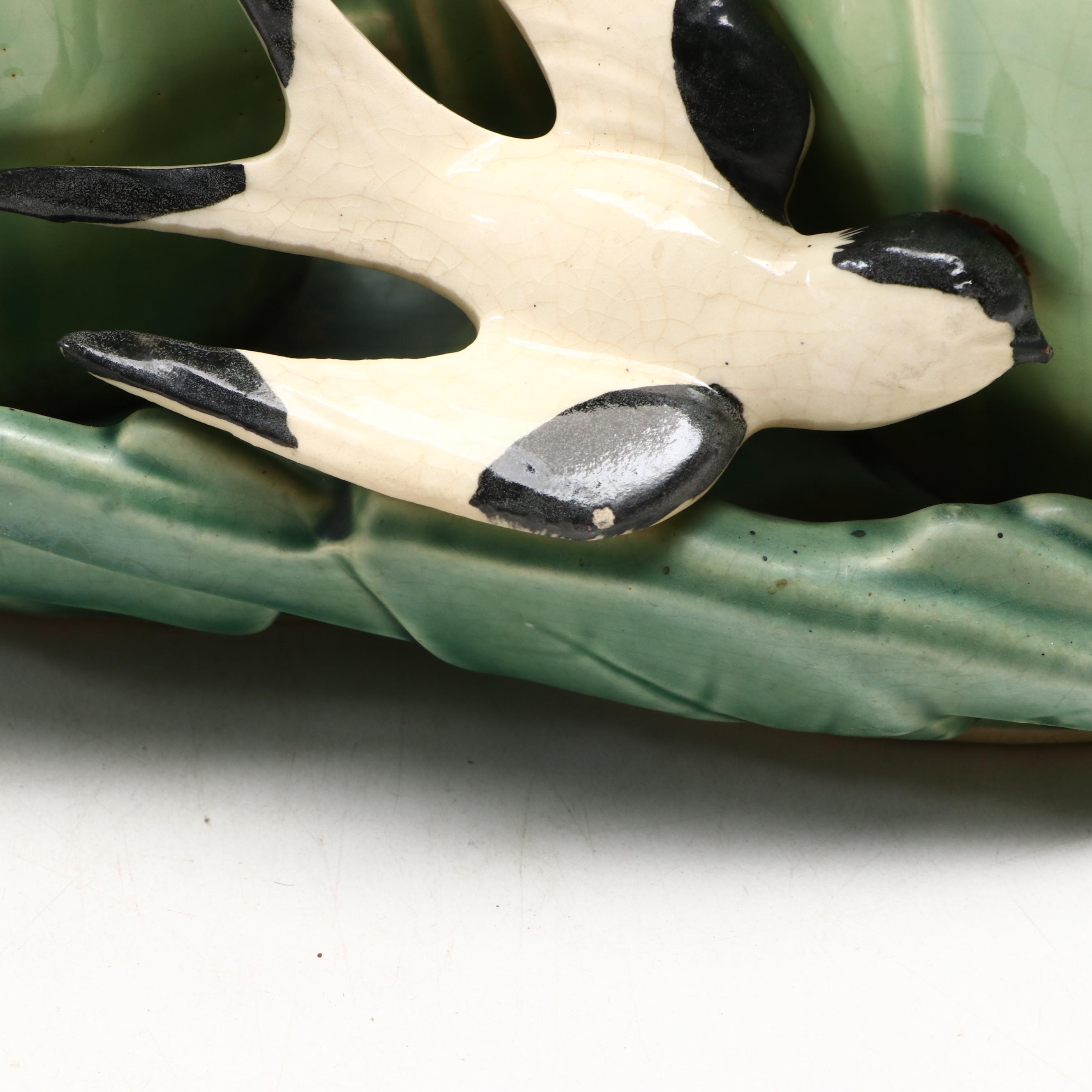 McCoy Tulip Pair Vase with Other Roseville and McCoy Art Pottery, Mid-20th