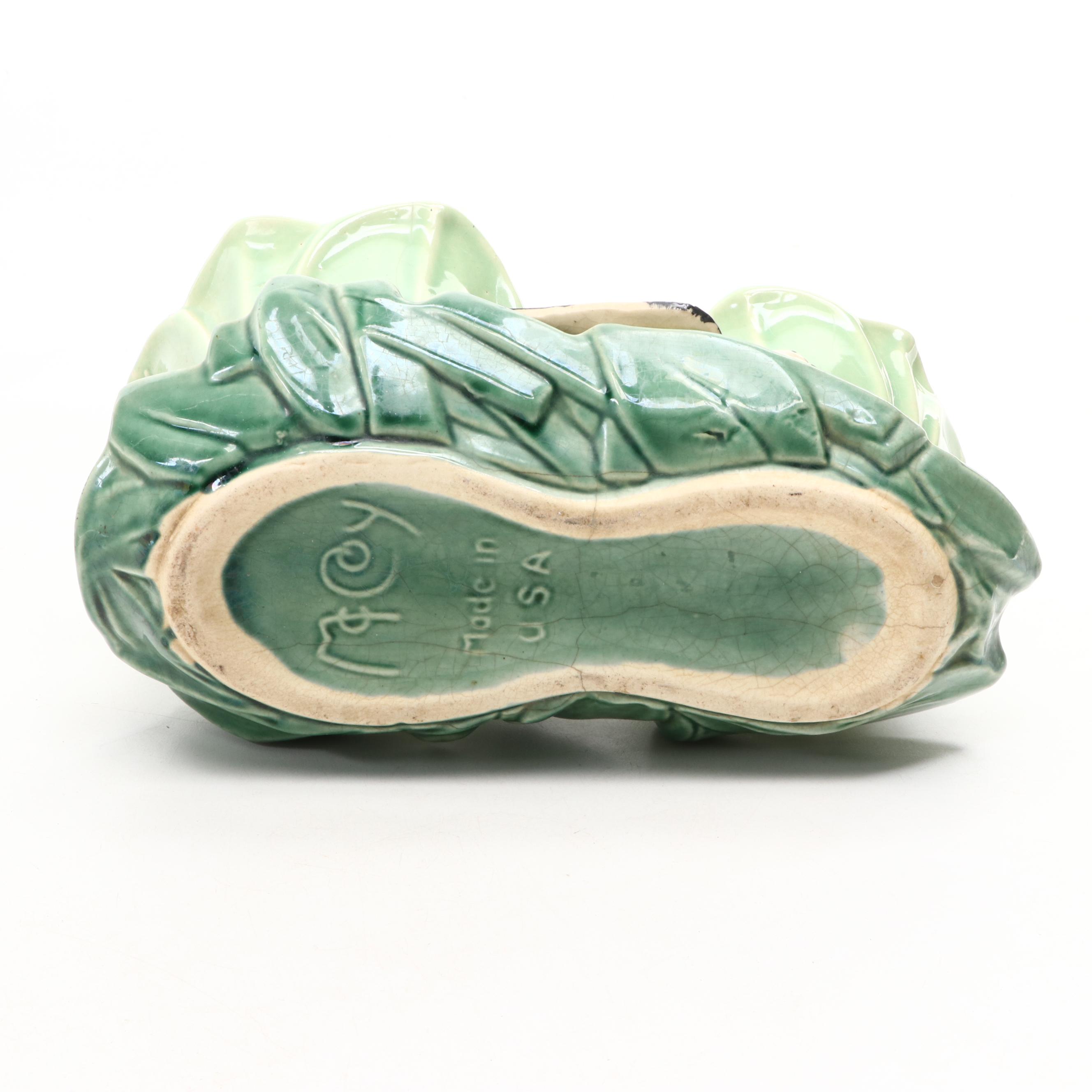 McCoy Tulip Pair Vase with Other Roseville and McCoy Art Pottery, Mid-20th