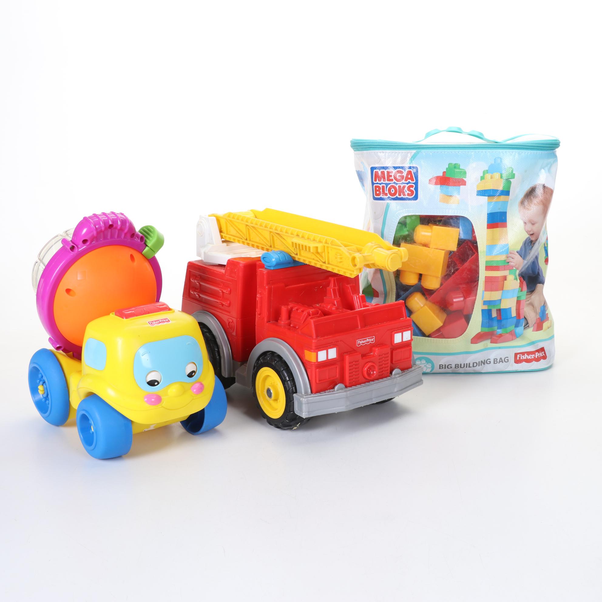 Fisher-Price Trucks and Mega Bloks Children's Toys