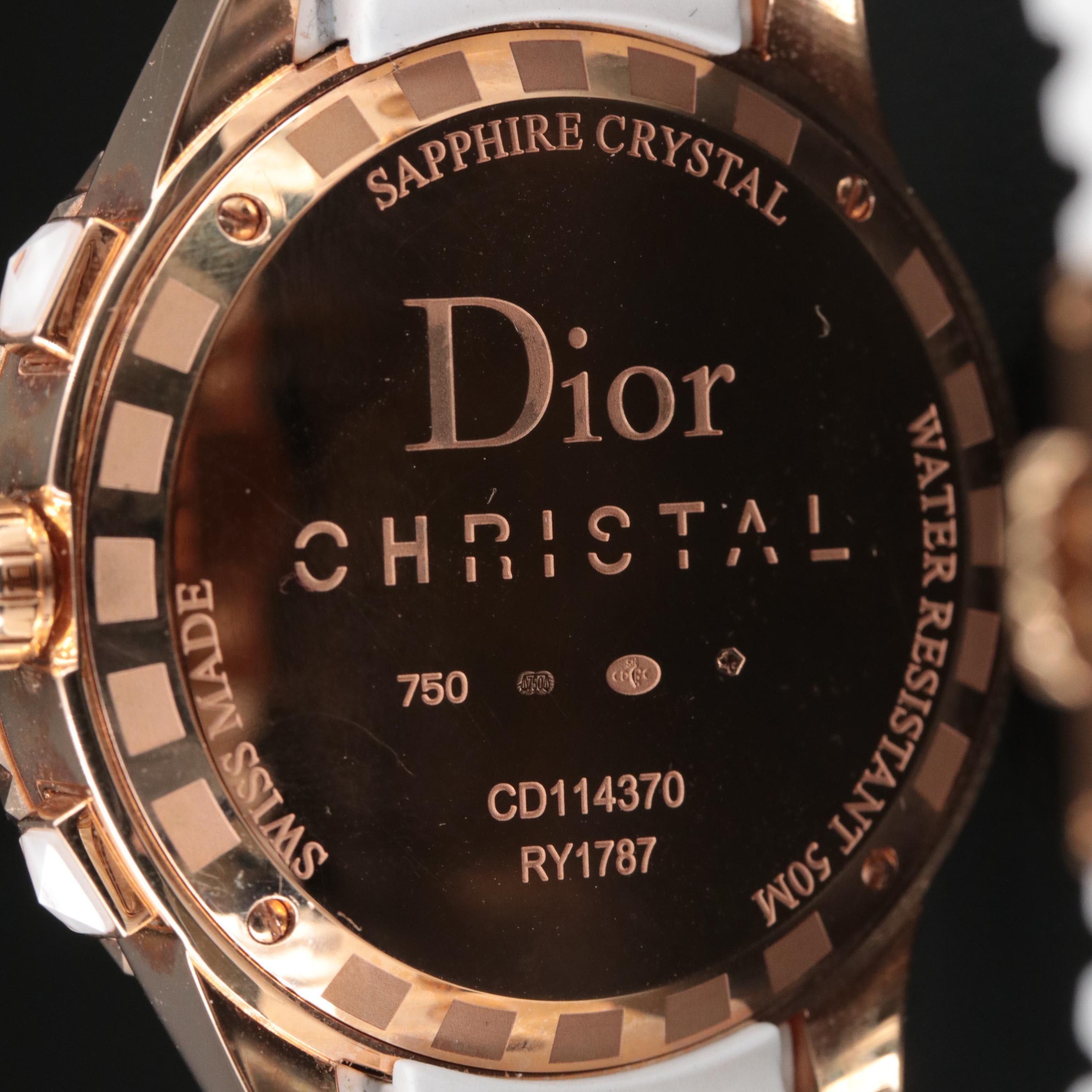 Christian Dior Christal 18K and 1.14 CTW Diamond Watch
