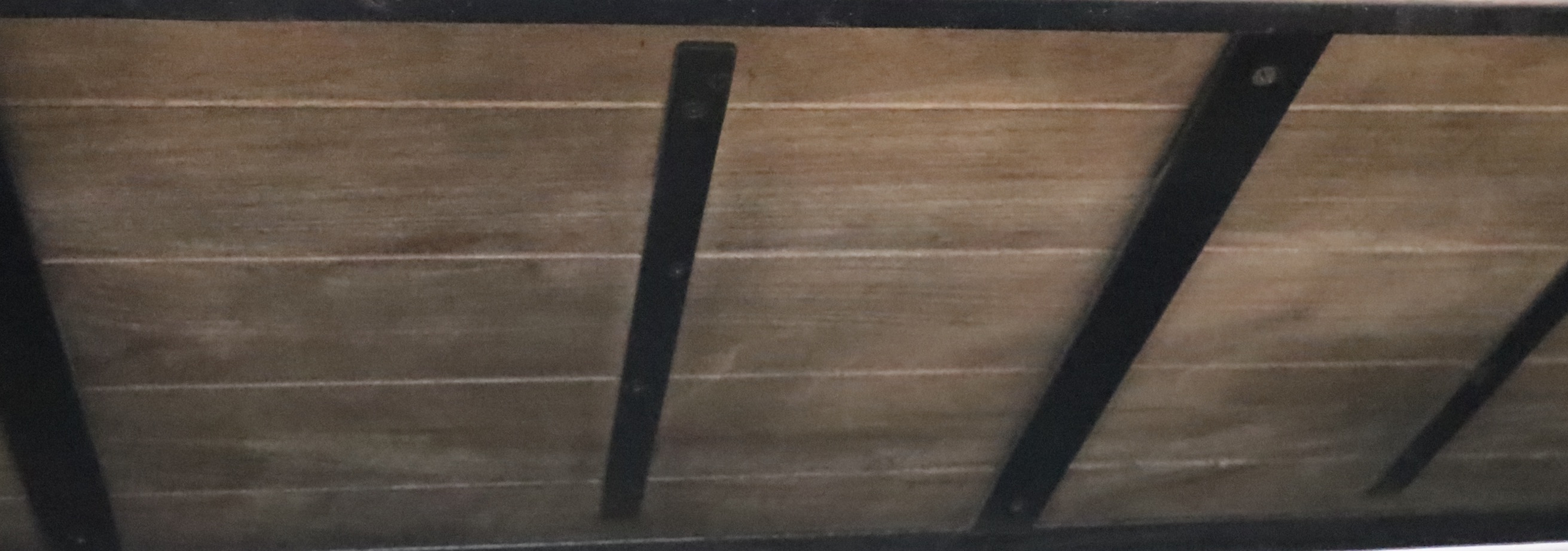 Four Hands "Rockwell" Three-Door Stained Wood and Metal Media Cabinet