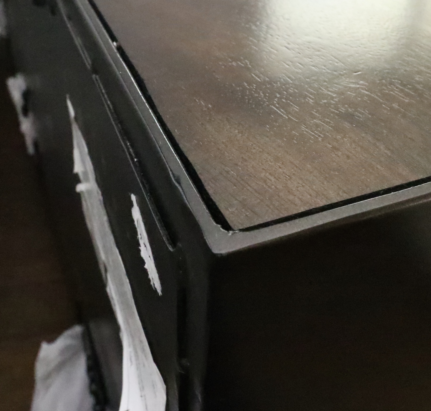 Four Hands "Rockwell" Three-Door Stained Wood and Metal Media Cabinet