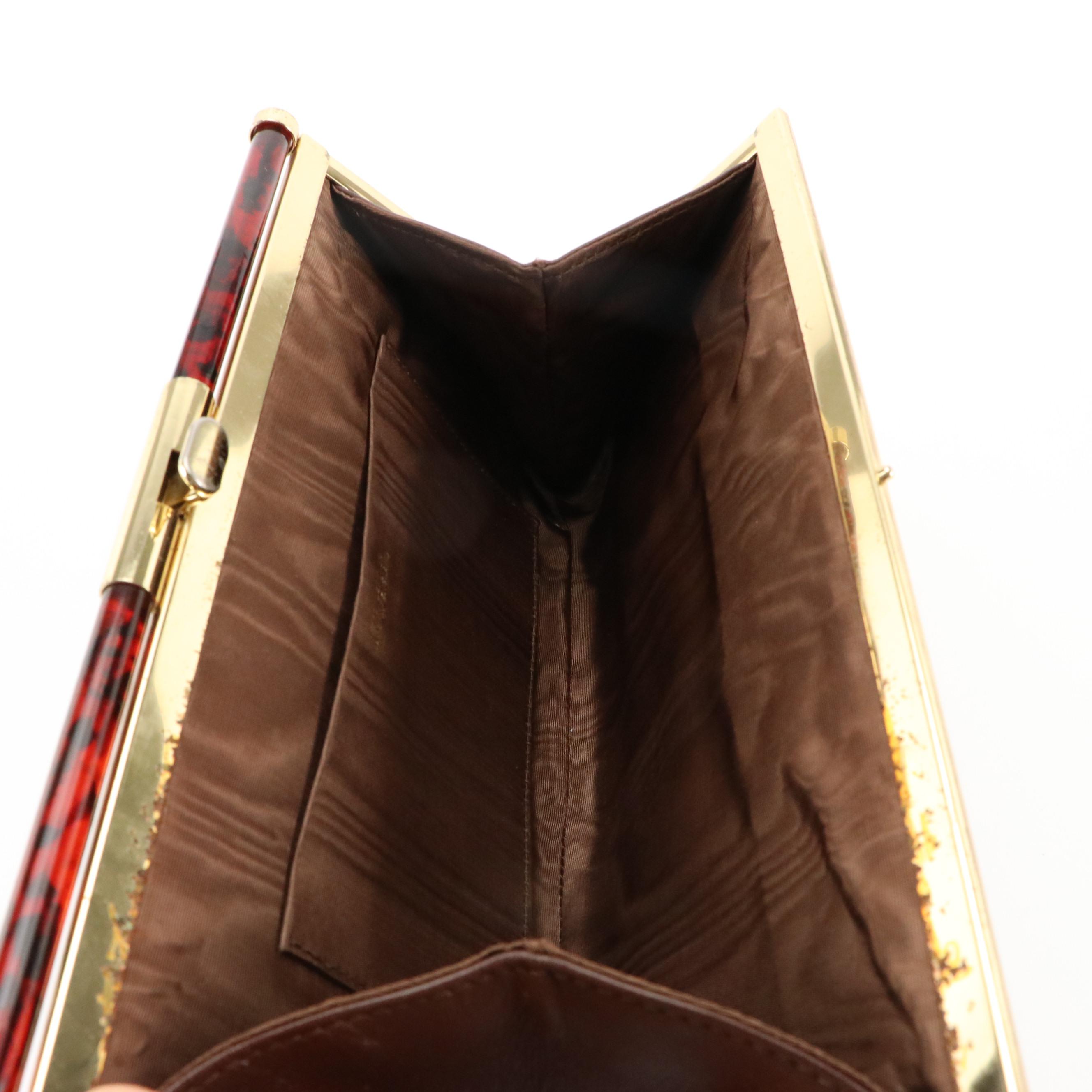 Burberrys Vintage Haymarket Check Canvas Frame Clutch