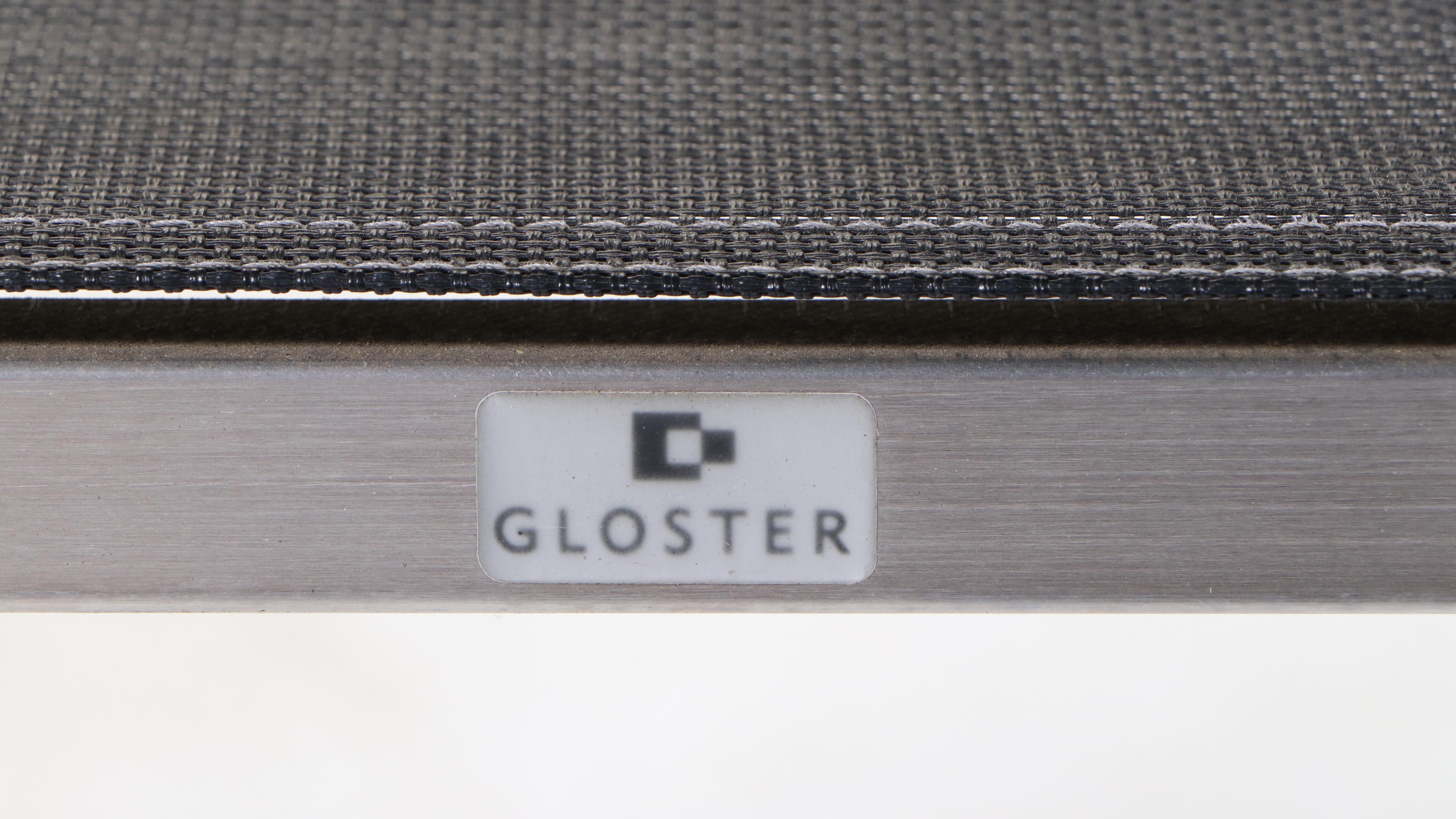 Five-Piece Gloster Modernist Style Brushed Aluminum and Teak Patio Dining Set