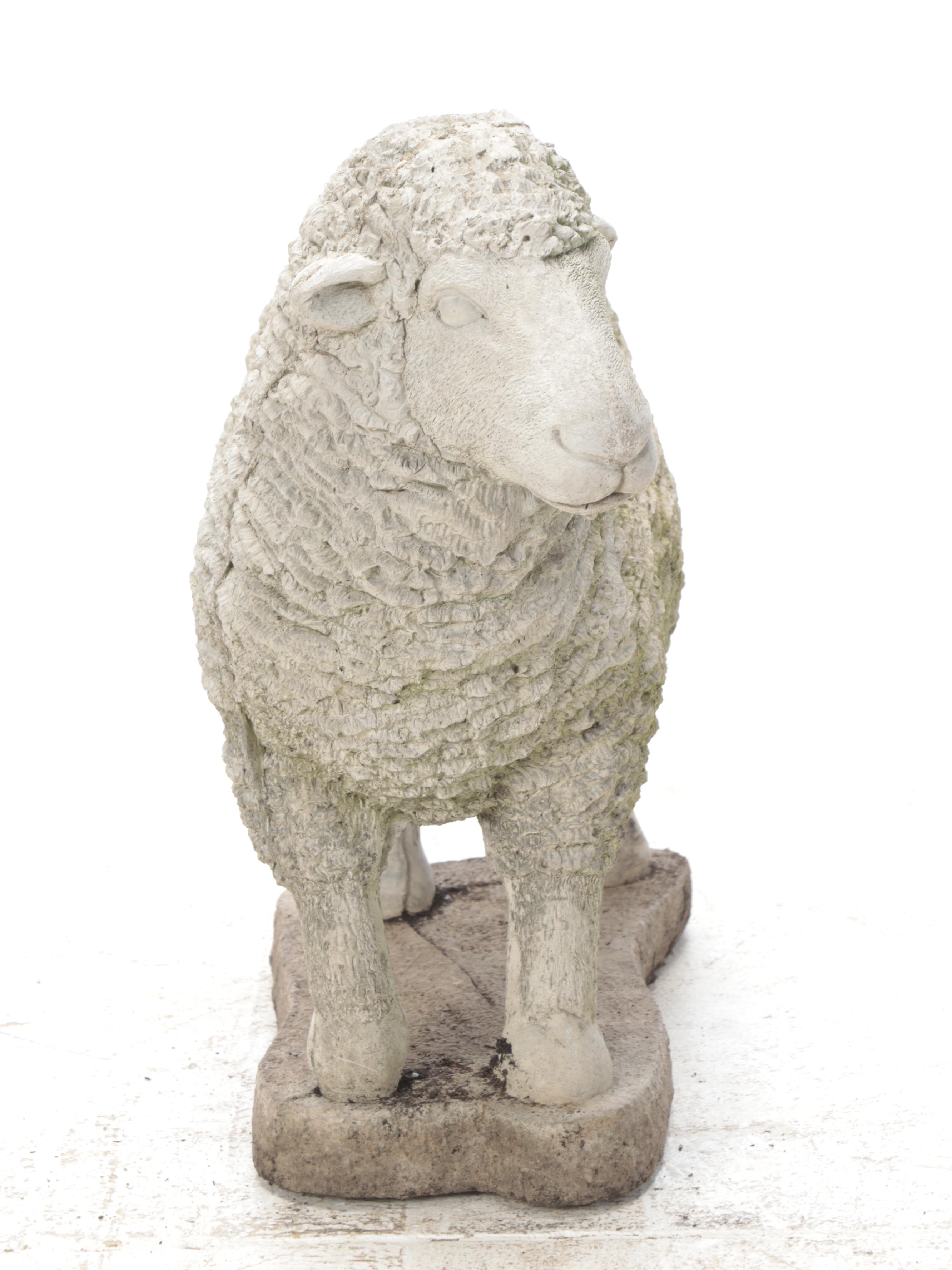 Concrete Sheep Garden Statue