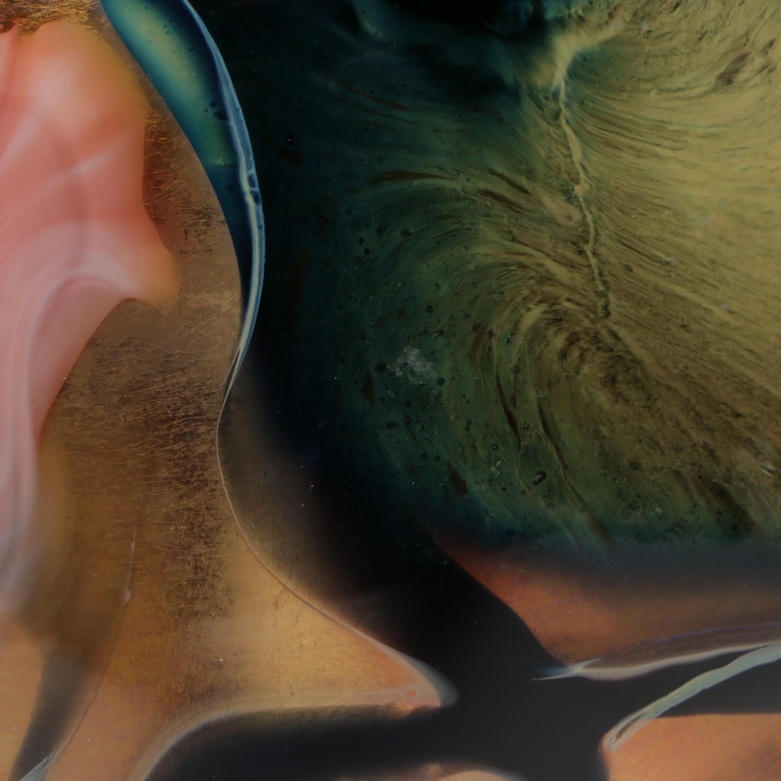 Signed Charles Lotton "Multi-Flora" Art Glass Vase, 2001