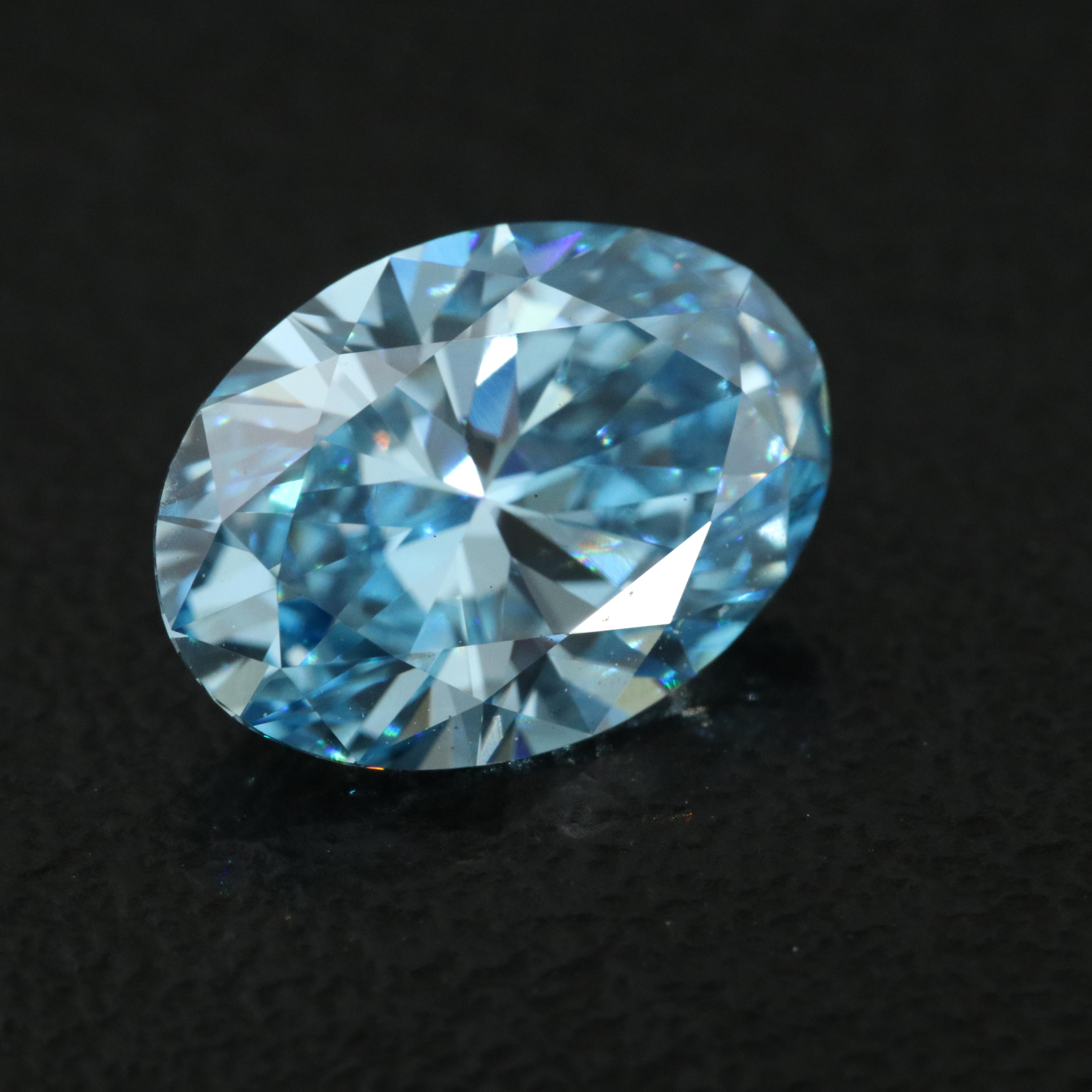 Loose 2.06 CT (Origin Undetermined) Fancy Blue Diamond