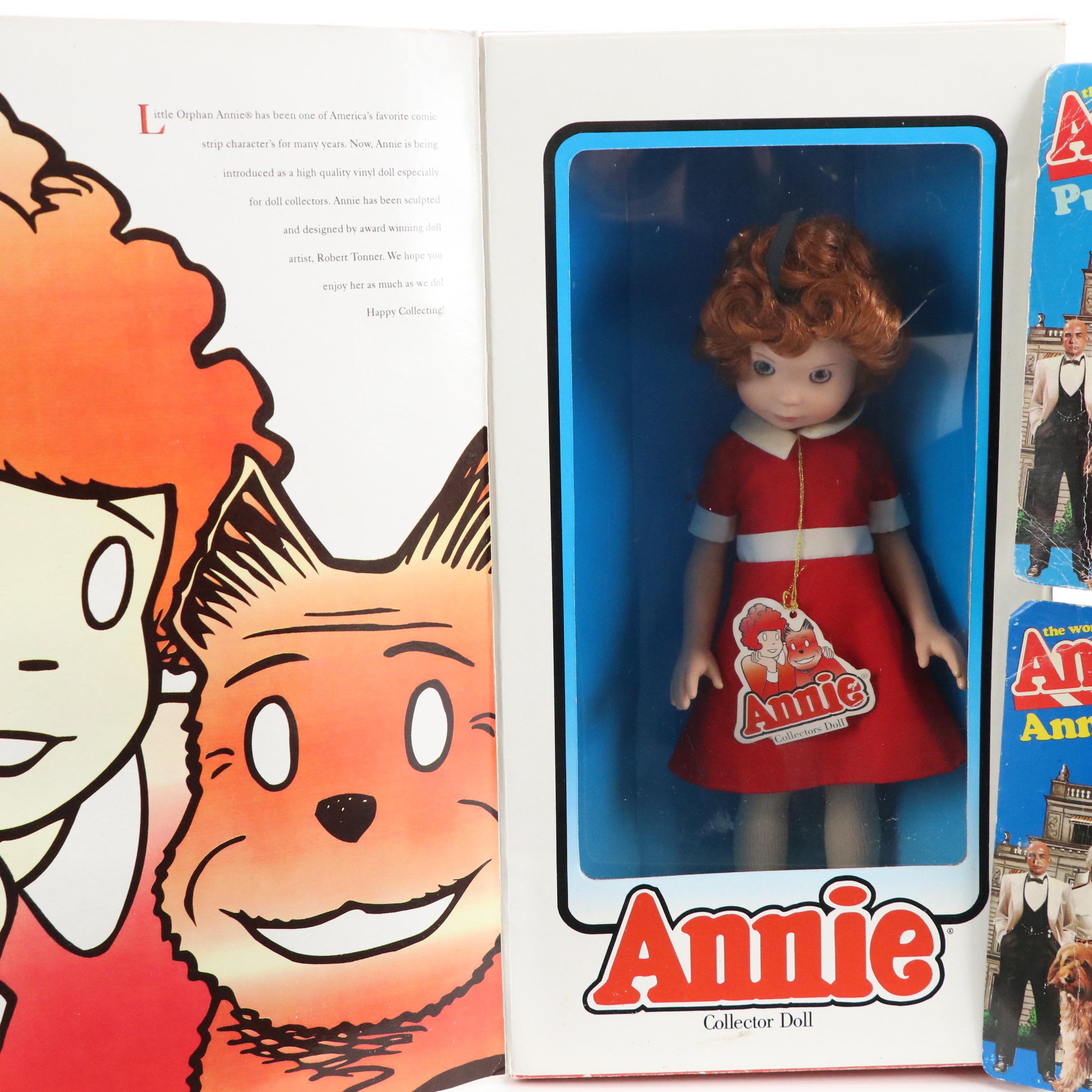 Knowles "Annie and Sandy" Plate with Other Little Orphan Annie Collectables
