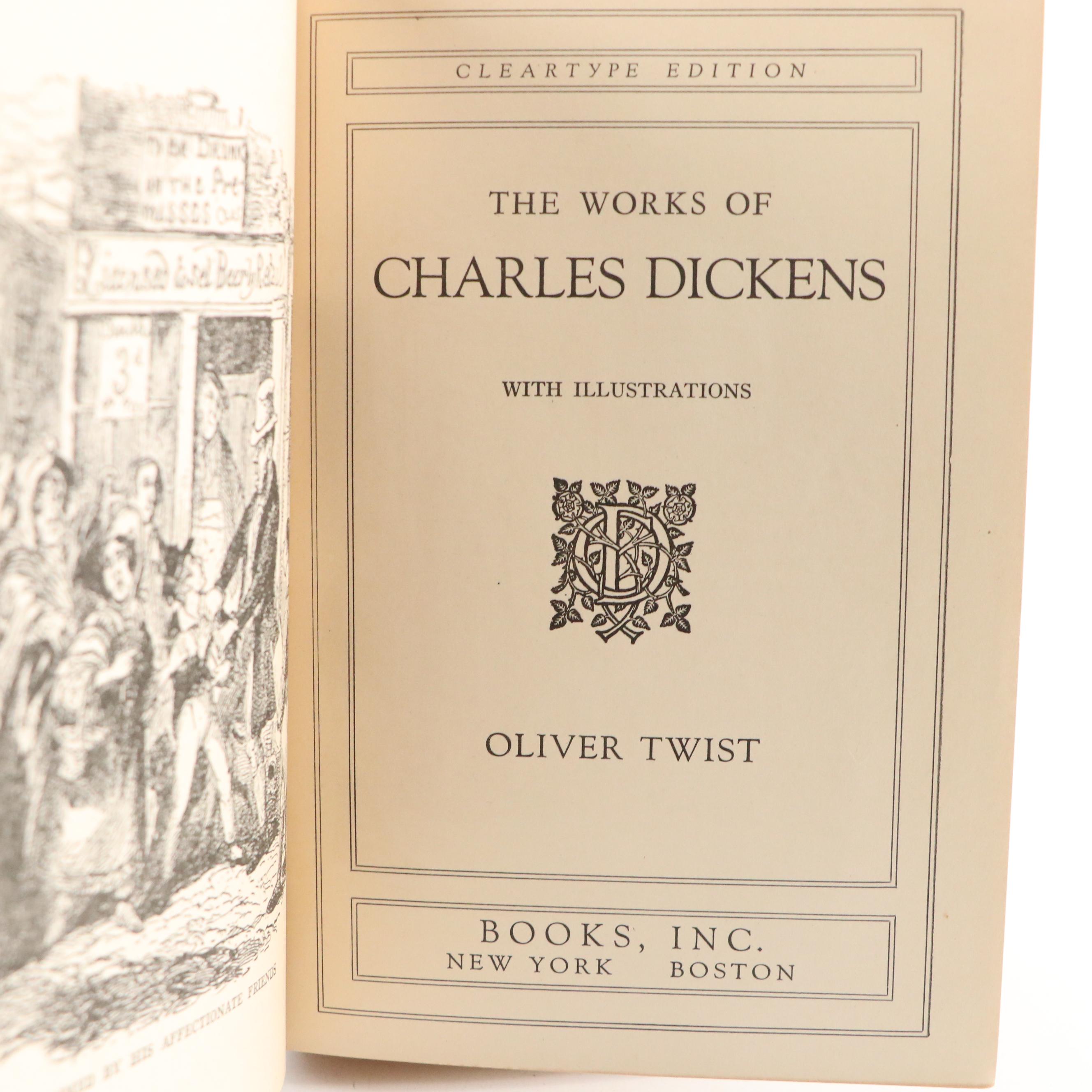"The Works of Charles Dickens" Partial Set with More Literary Classics
