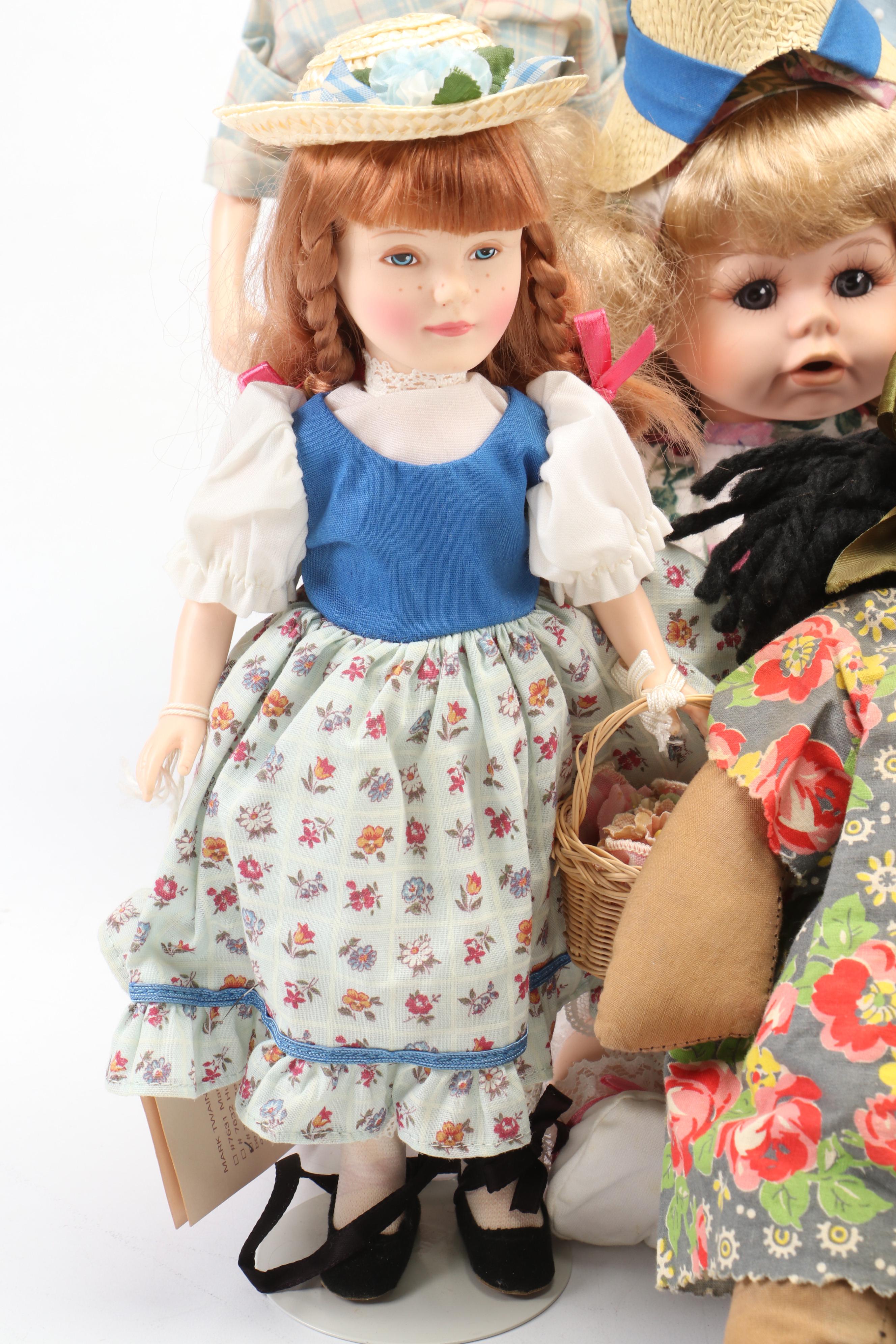House of Lloyd "Grace Marie" Porcelain Doll with Seymour and More Dolls