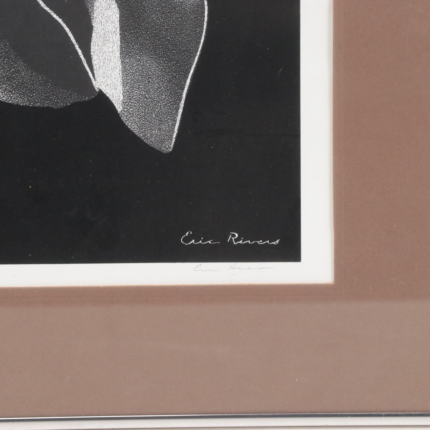 Eric Rivers Lithograph Print Portrait of Young Man | EBTH