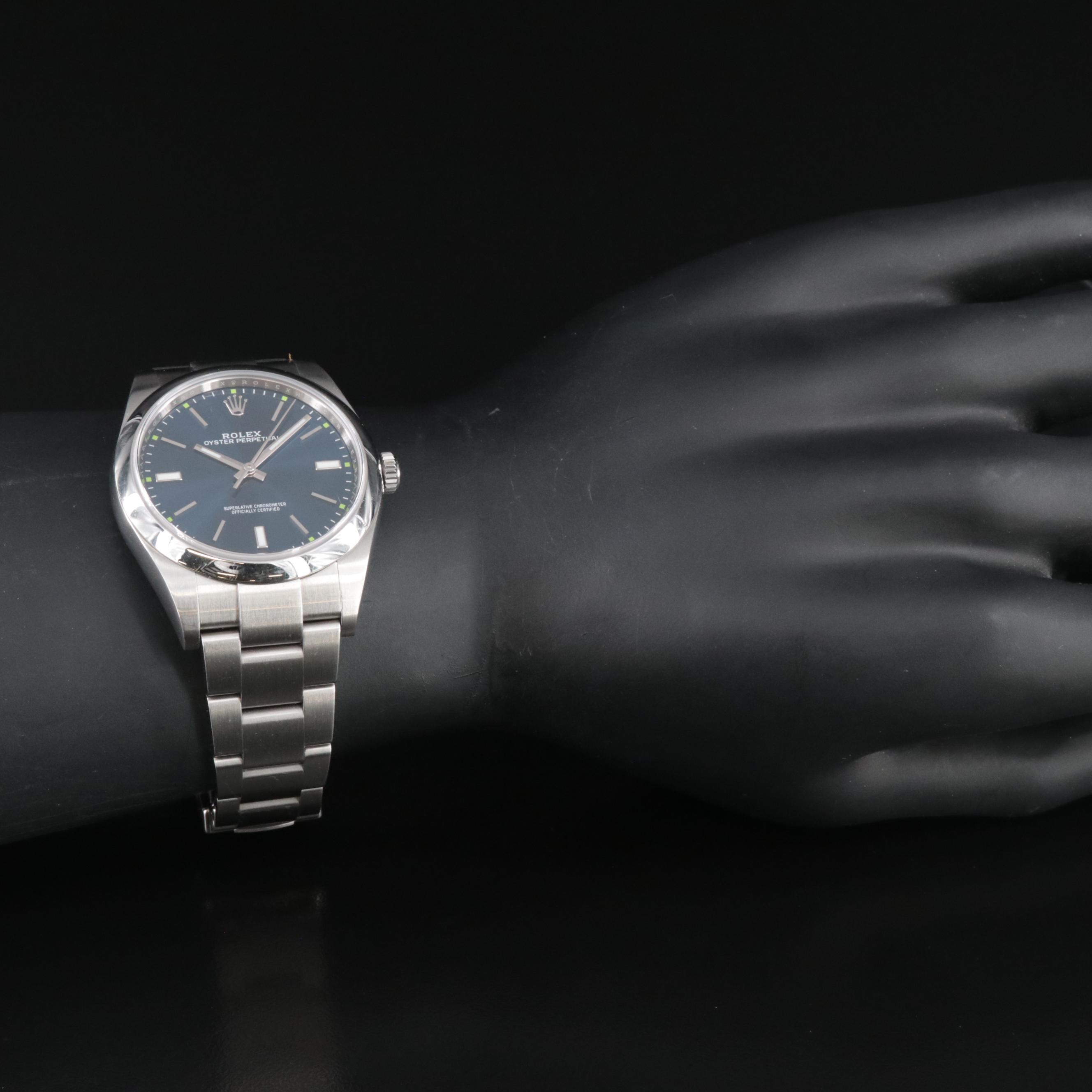 Rolex Oyster Perpetual 39 Blue Dial Watch