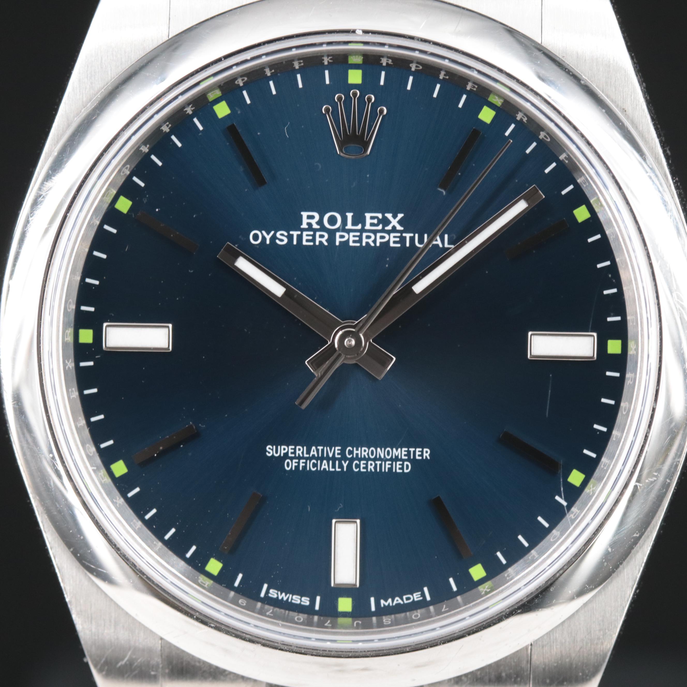 Rolex Oyster Perpetual 39 Blue Dial Watch