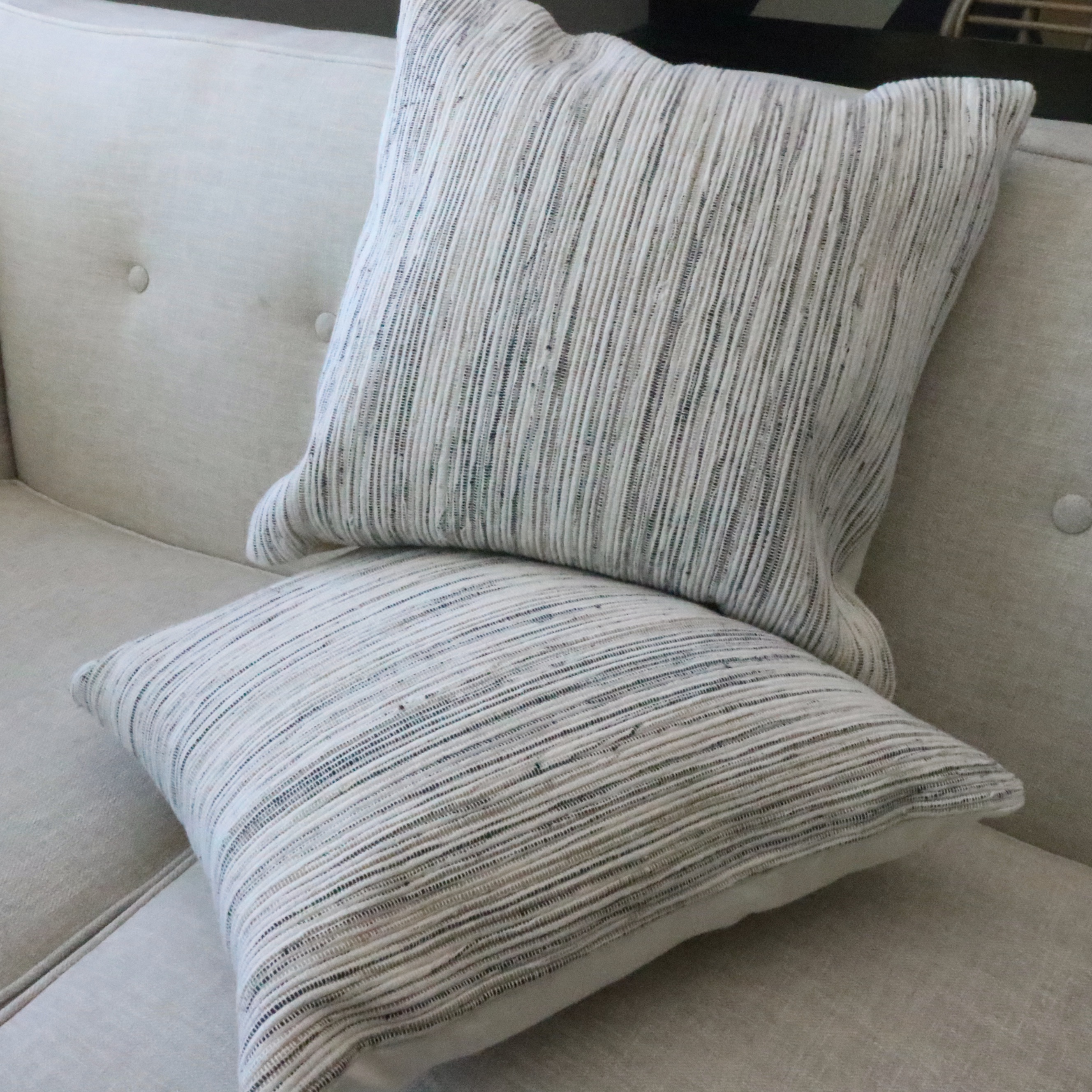 Rowe Furniture "Dorset" Three-Piece Sectional Sofa with Accent Pillows