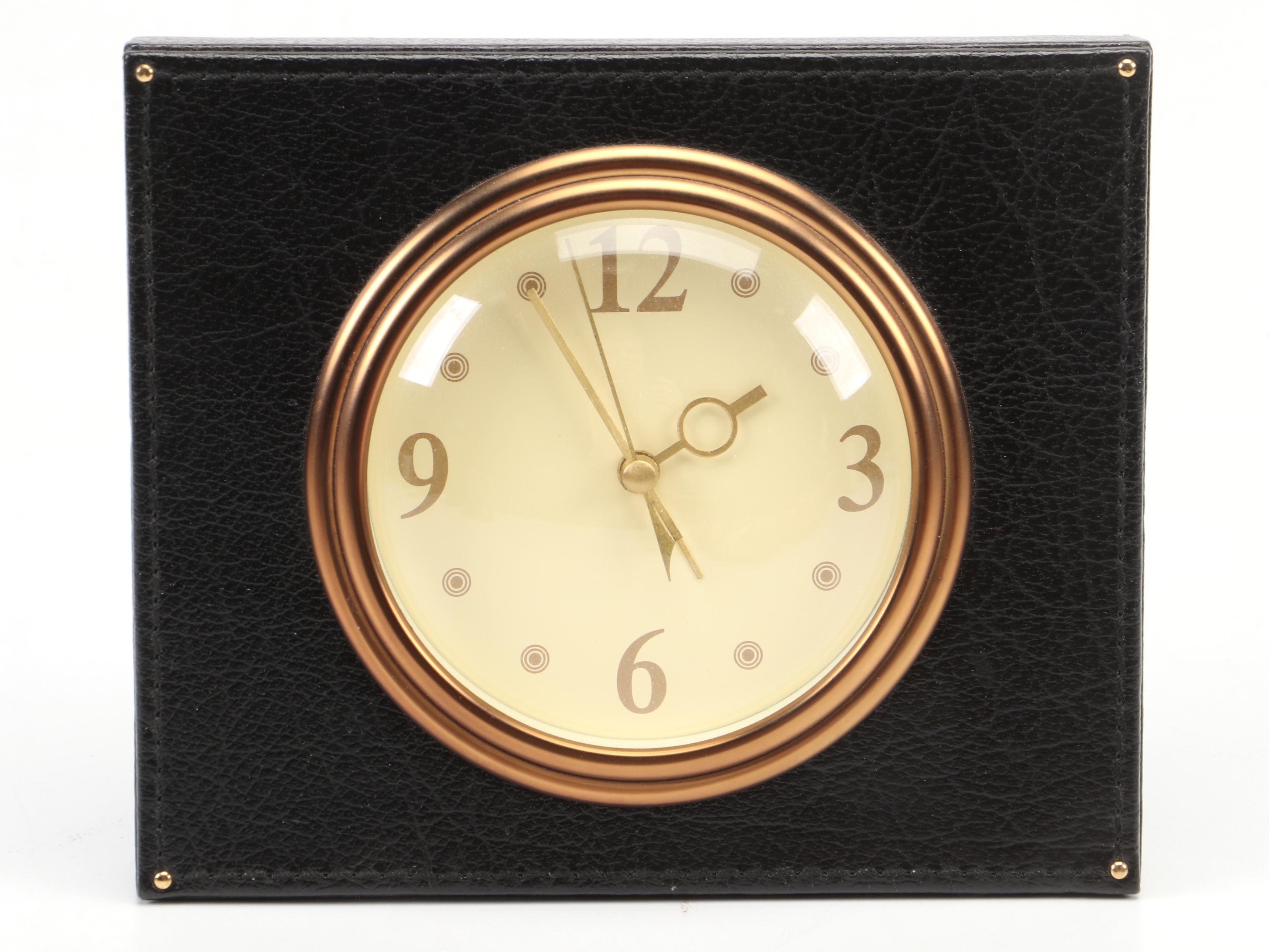 Hopi Ceramic Pottery with Pottery Barn Faux Leather Desk Clock and More