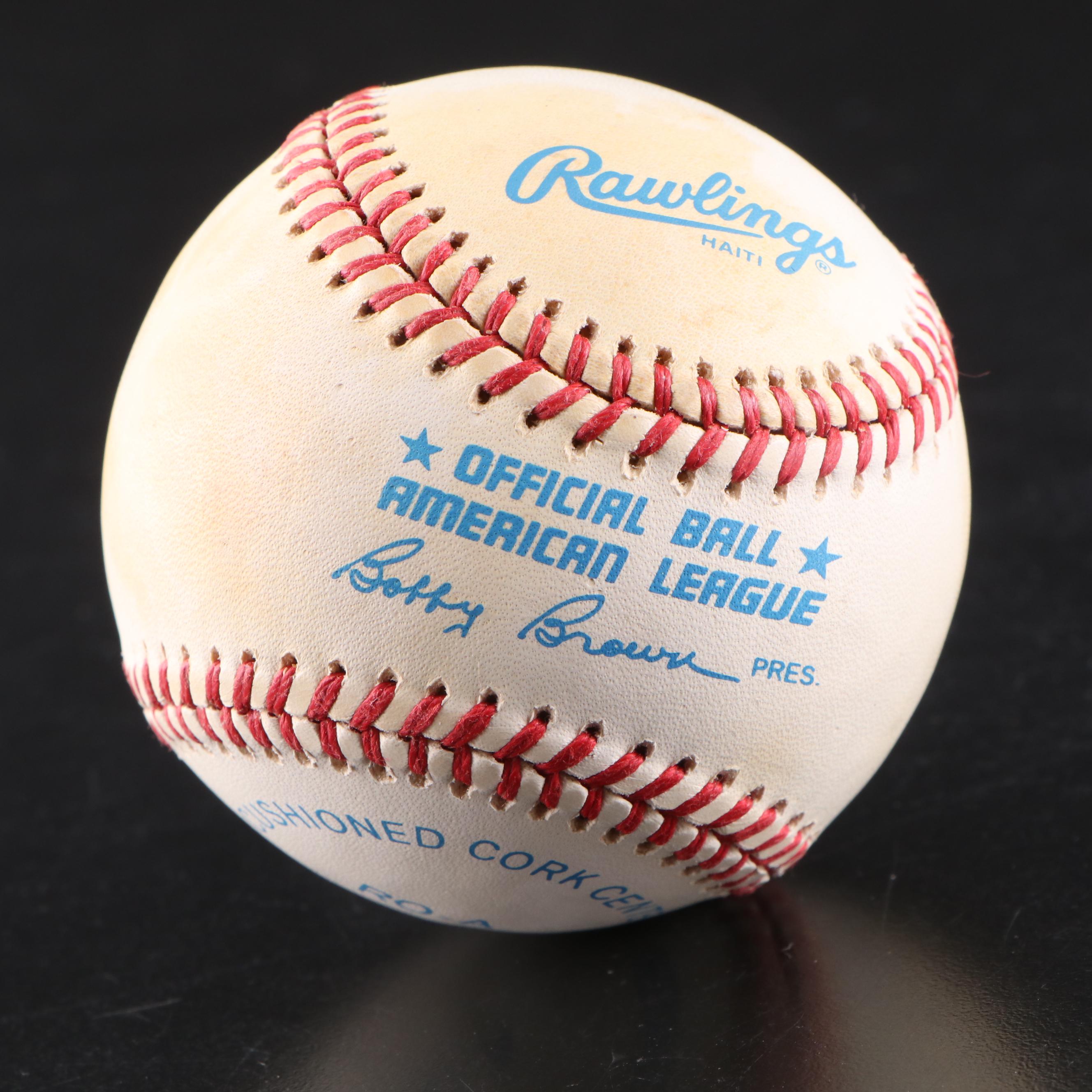 Ted Williams Signed Rawlings Official American League Baseball with Cards