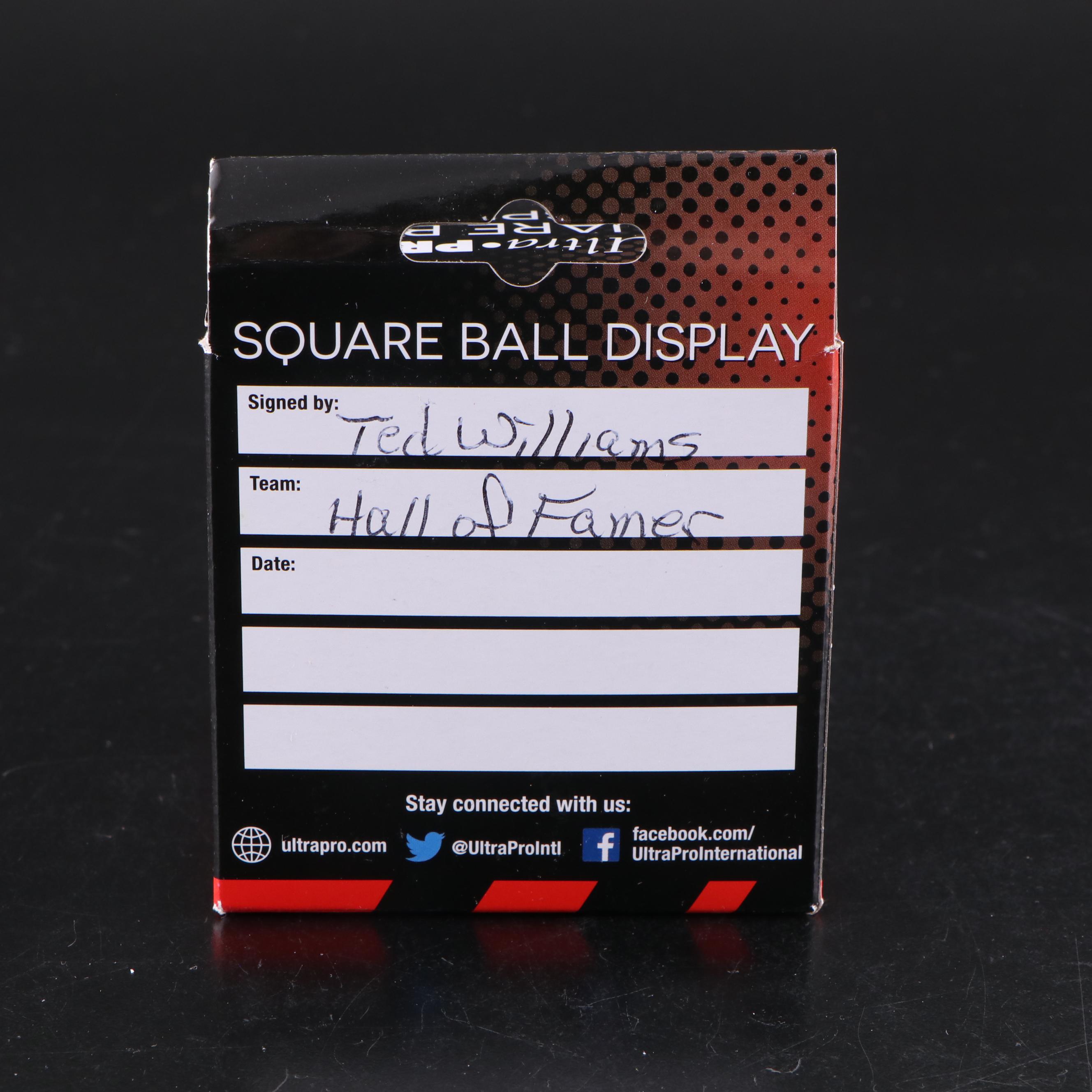 Ted Williams Signed Rawlings Official American League Baseball with Cards