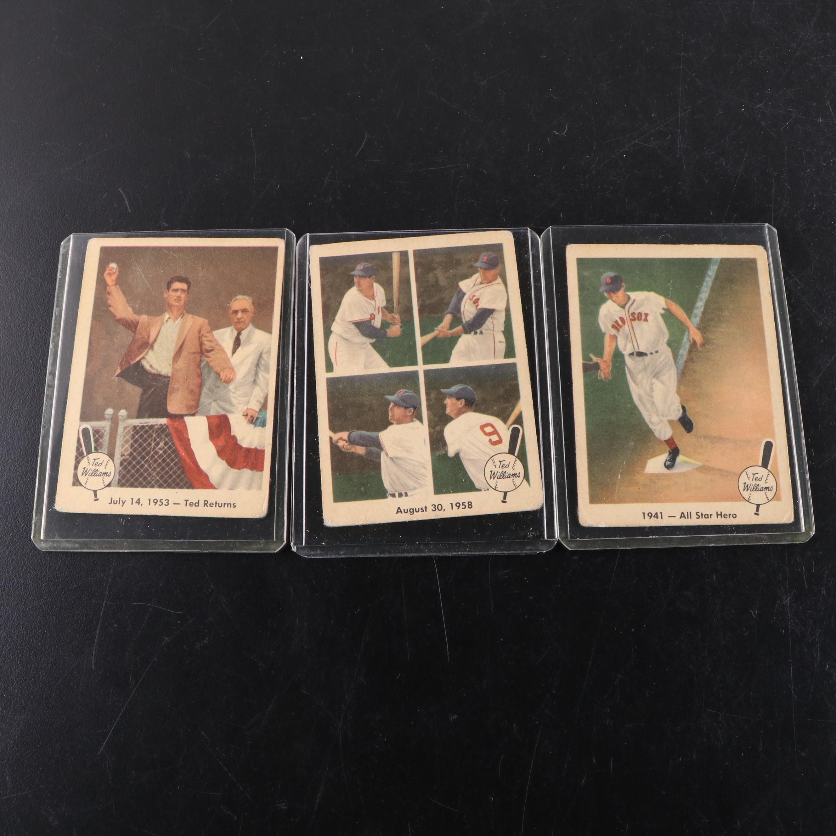 Ted Williams Signed Rawlings Official American League Baseball with Cards