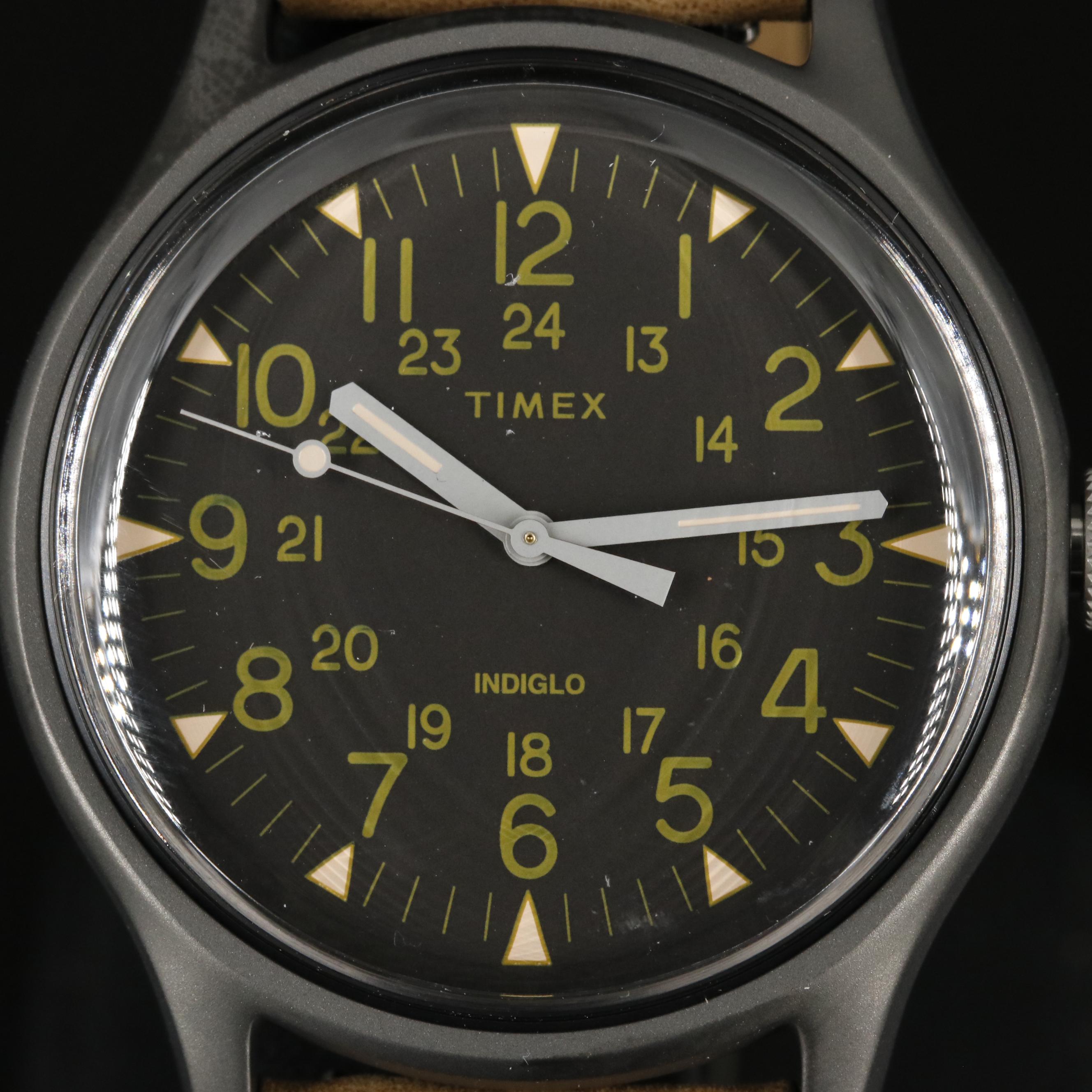 Timex MK1 Stainless Steel Gunmetal Olive Quartz Watch