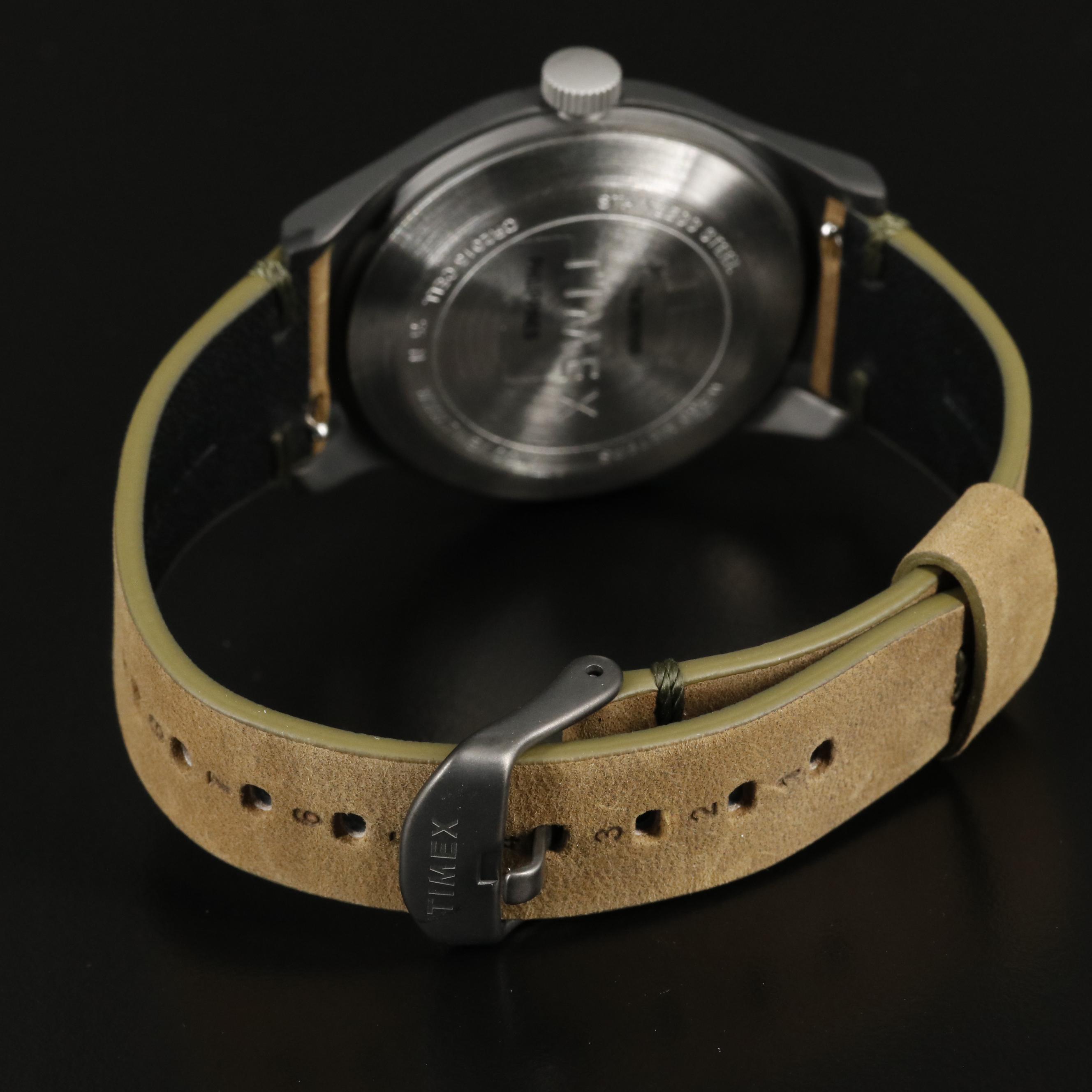 Timex MK1 Stainless Steel Gunmetal Olive Quartz Watch