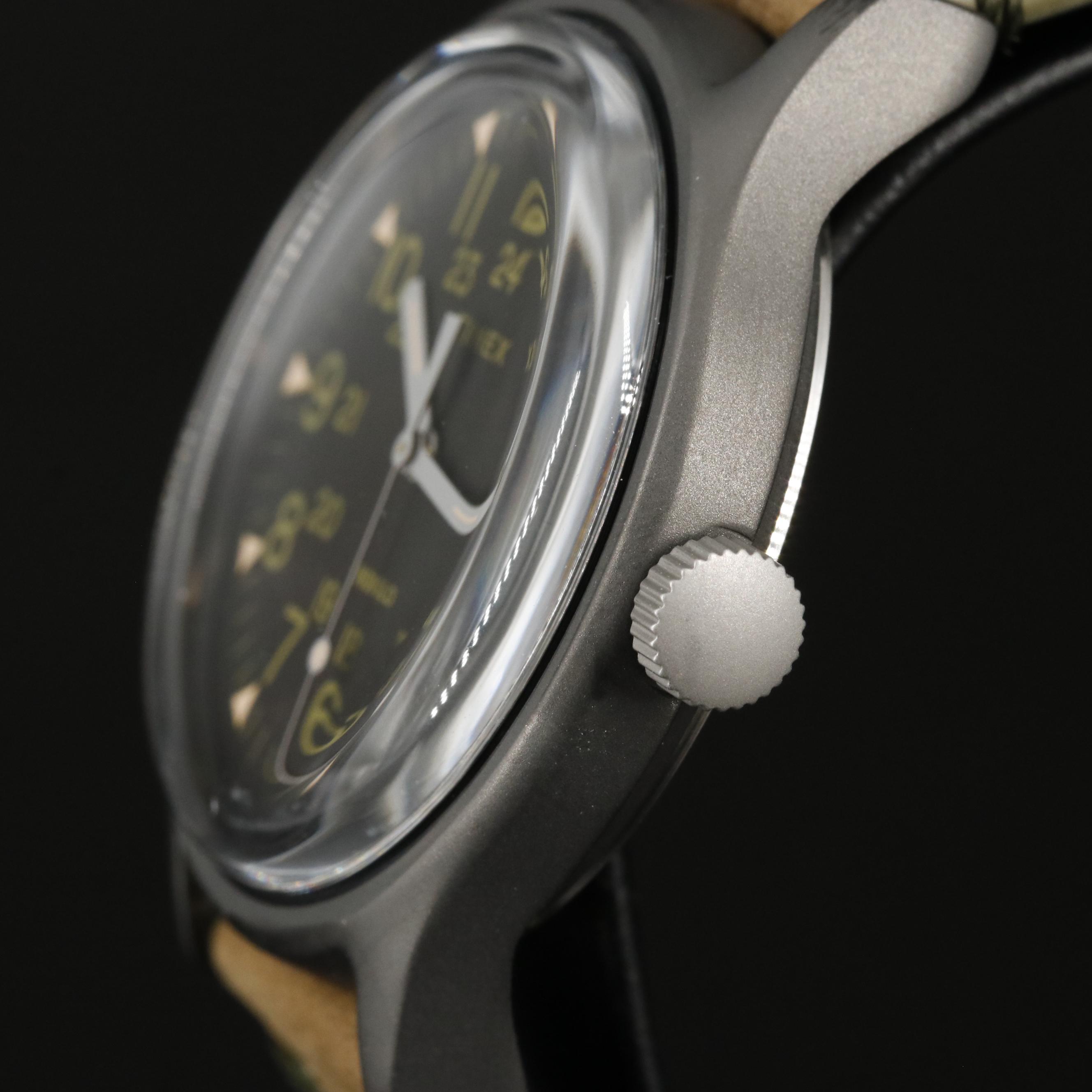 Timex MK1 Stainless Steel Gunmetal Olive Quartz Watch