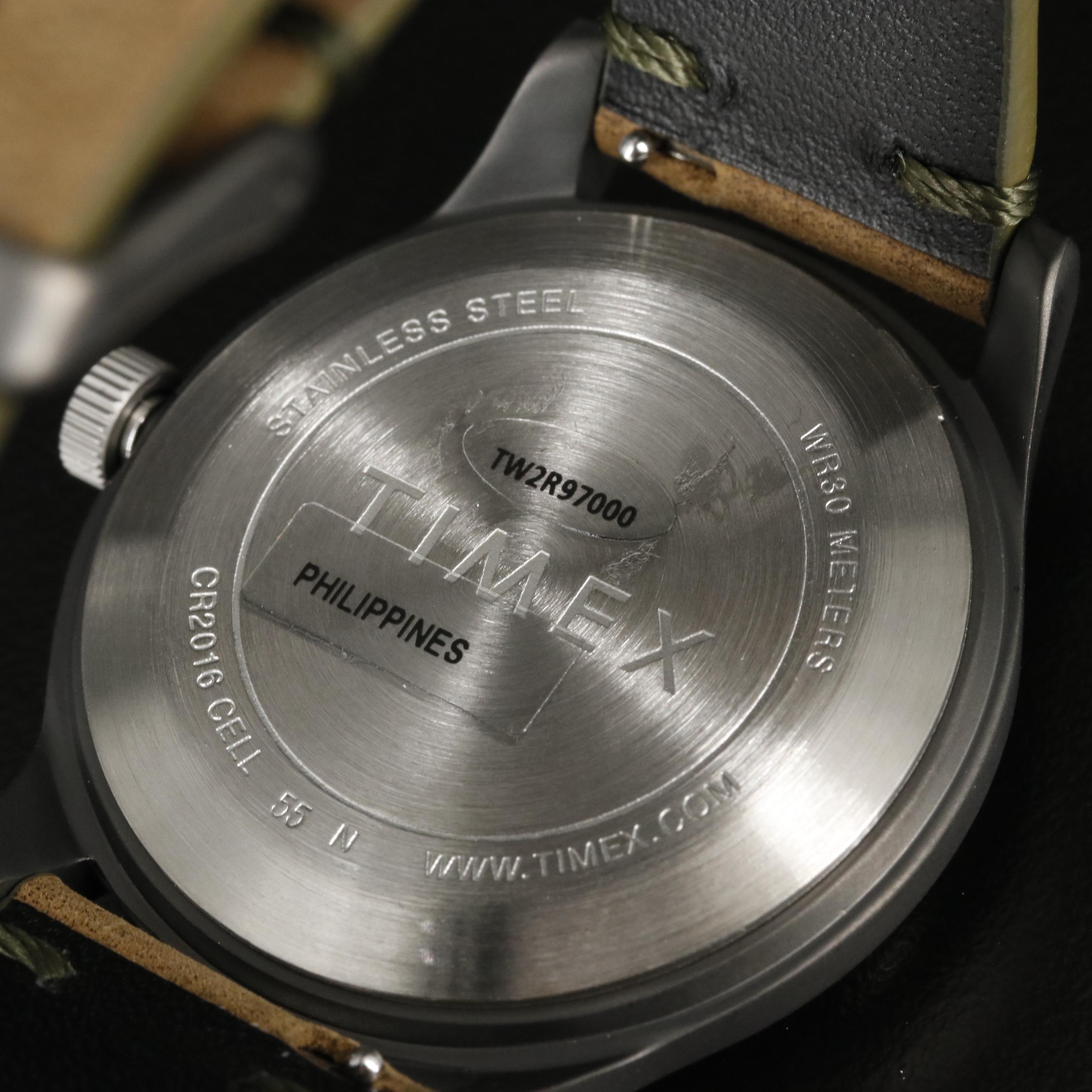 Timex MK1 Stainless Steel Gunmetal Olive Quartz Watch