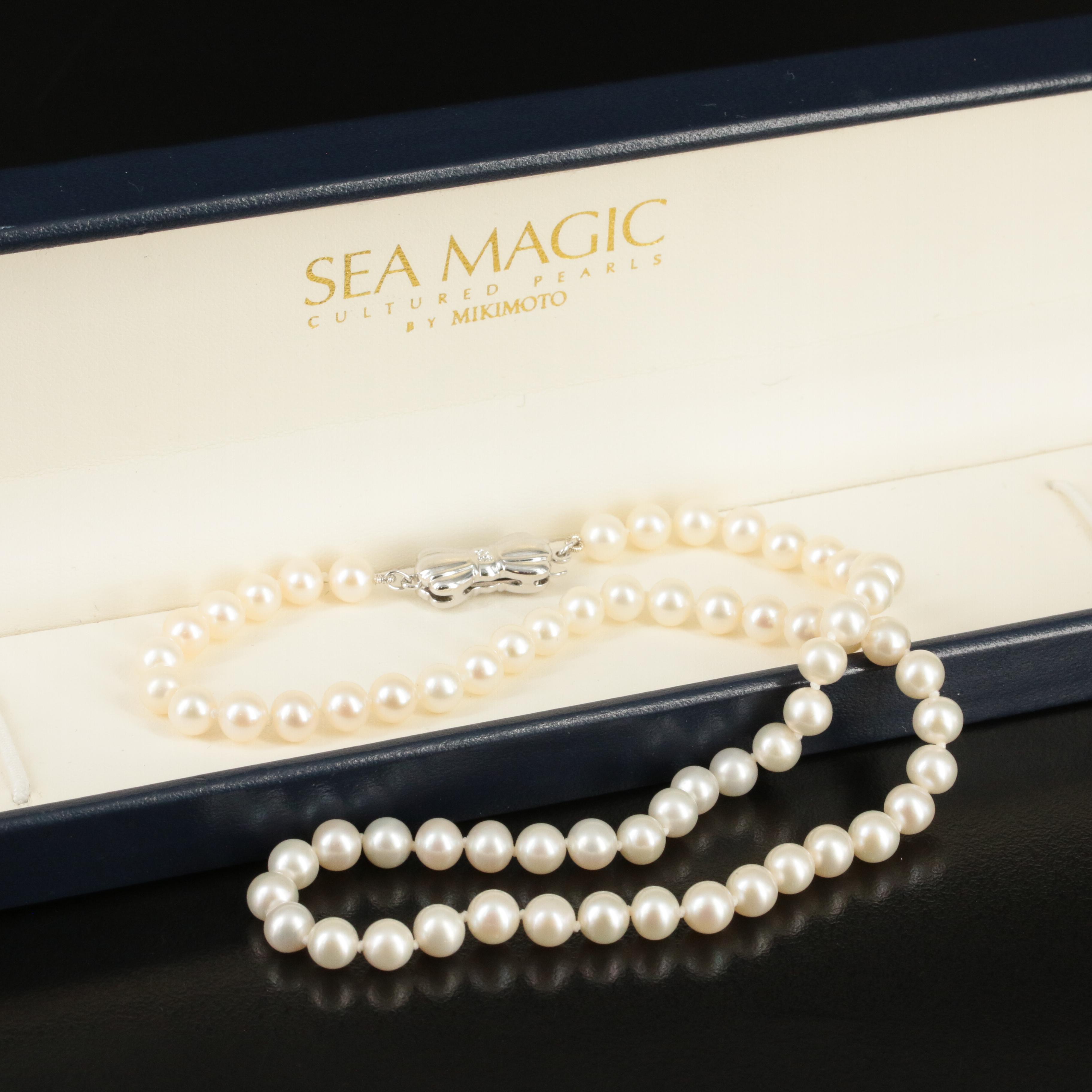 Sea Magic by Mikimoto Pearl Necklace with Sterling Clasp
