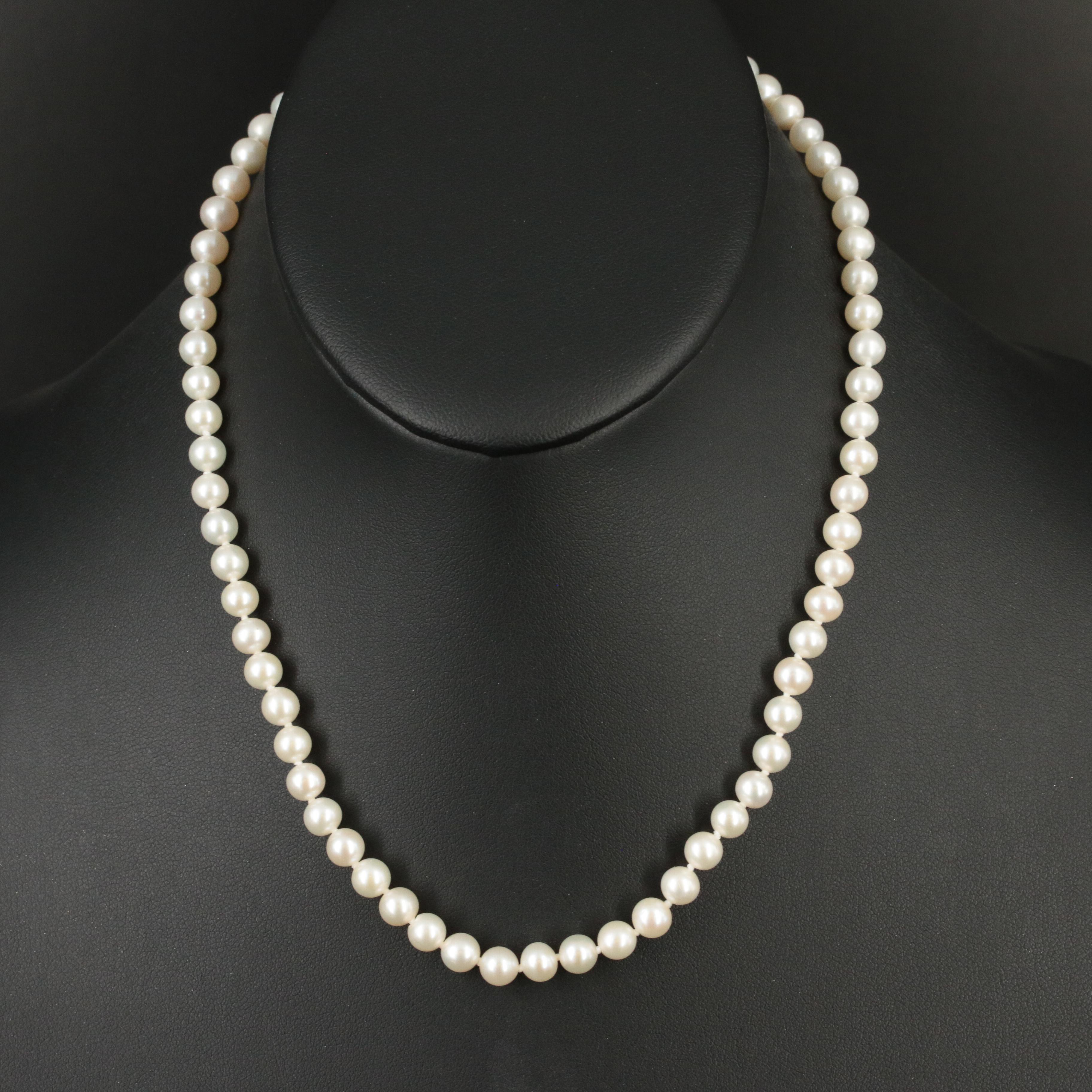 Sea Magic by Mikimoto Pearl Necklace with Sterling Clasp