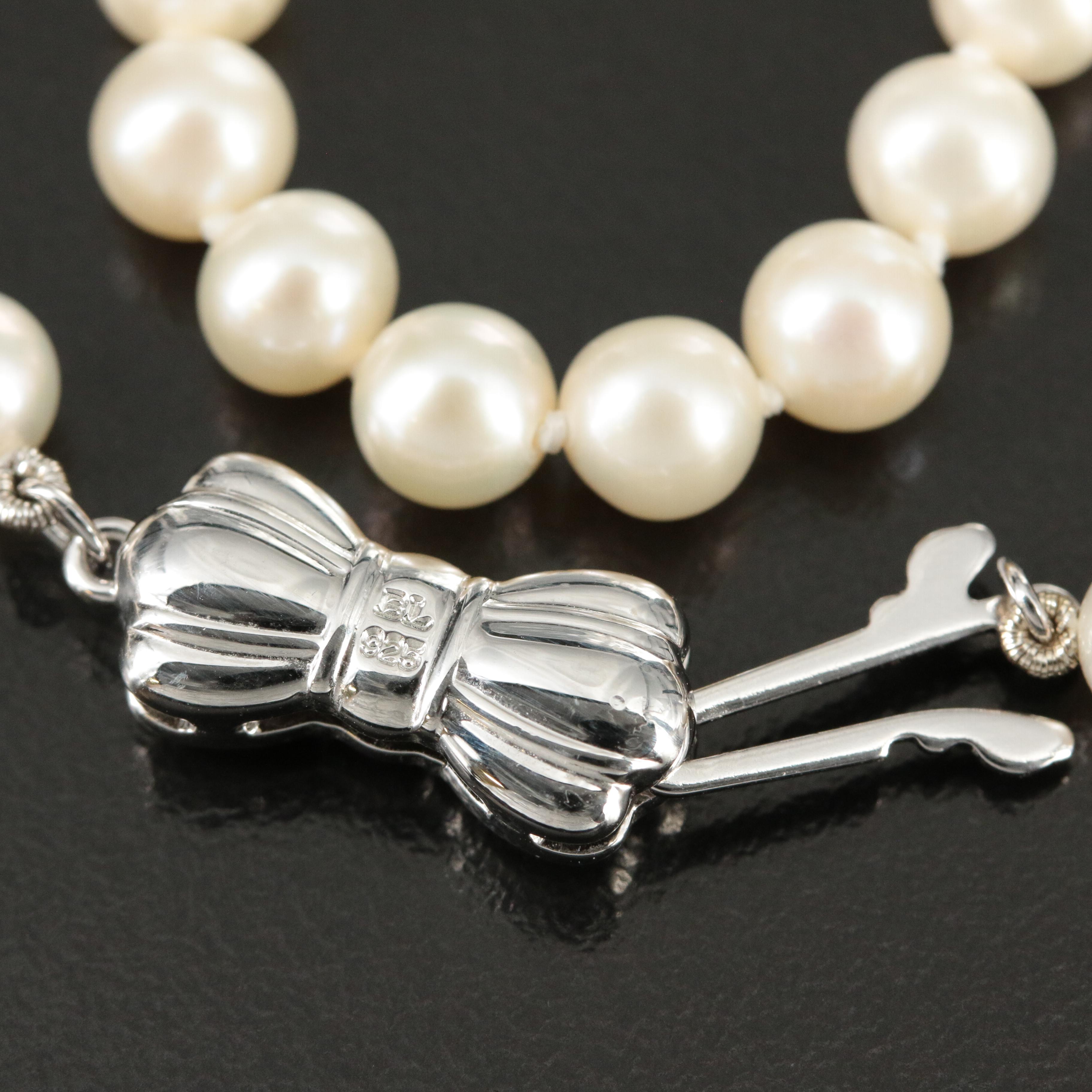 Sea Magic by Mikimoto Pearl Necklace with Sterling Clasp