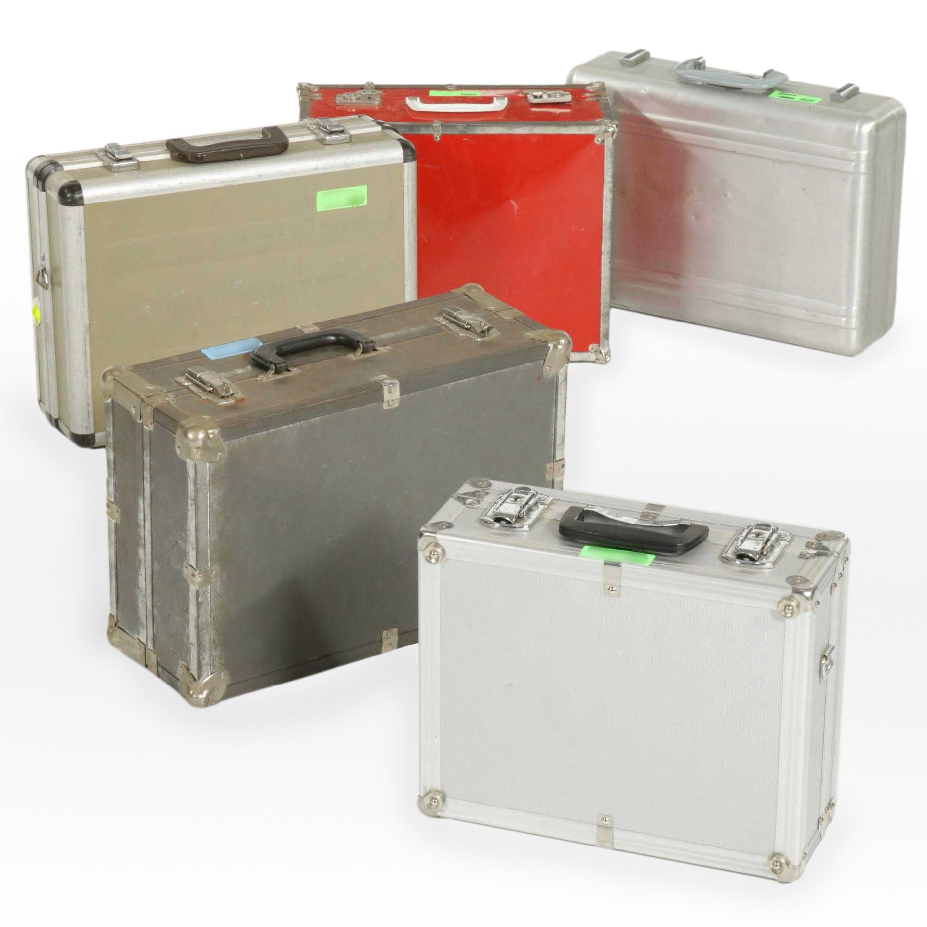 Five Camera Equipment Protective Metal Carrying Cases