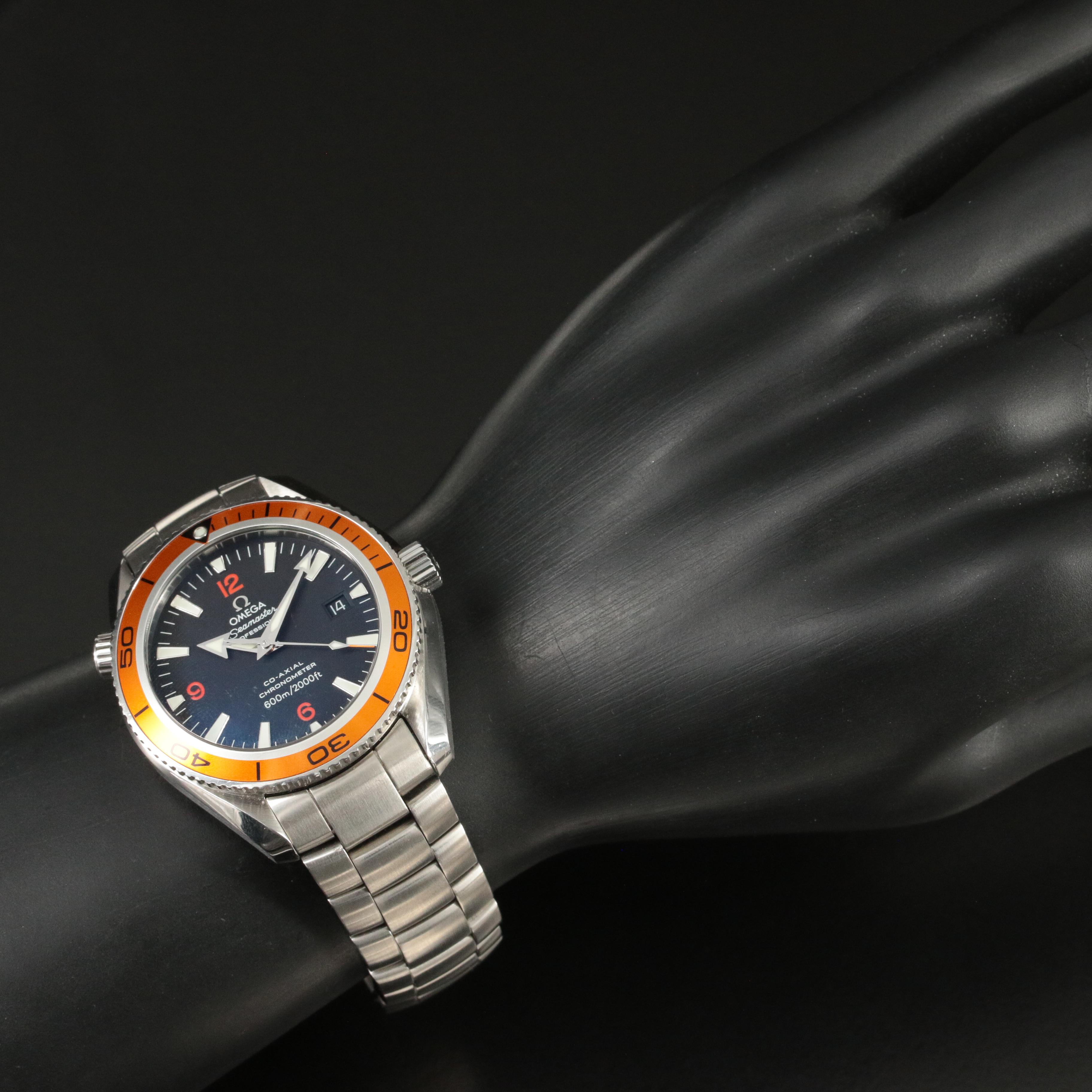 Omega Planet Ocean 42MM Steel Orange Black Automatic Watch